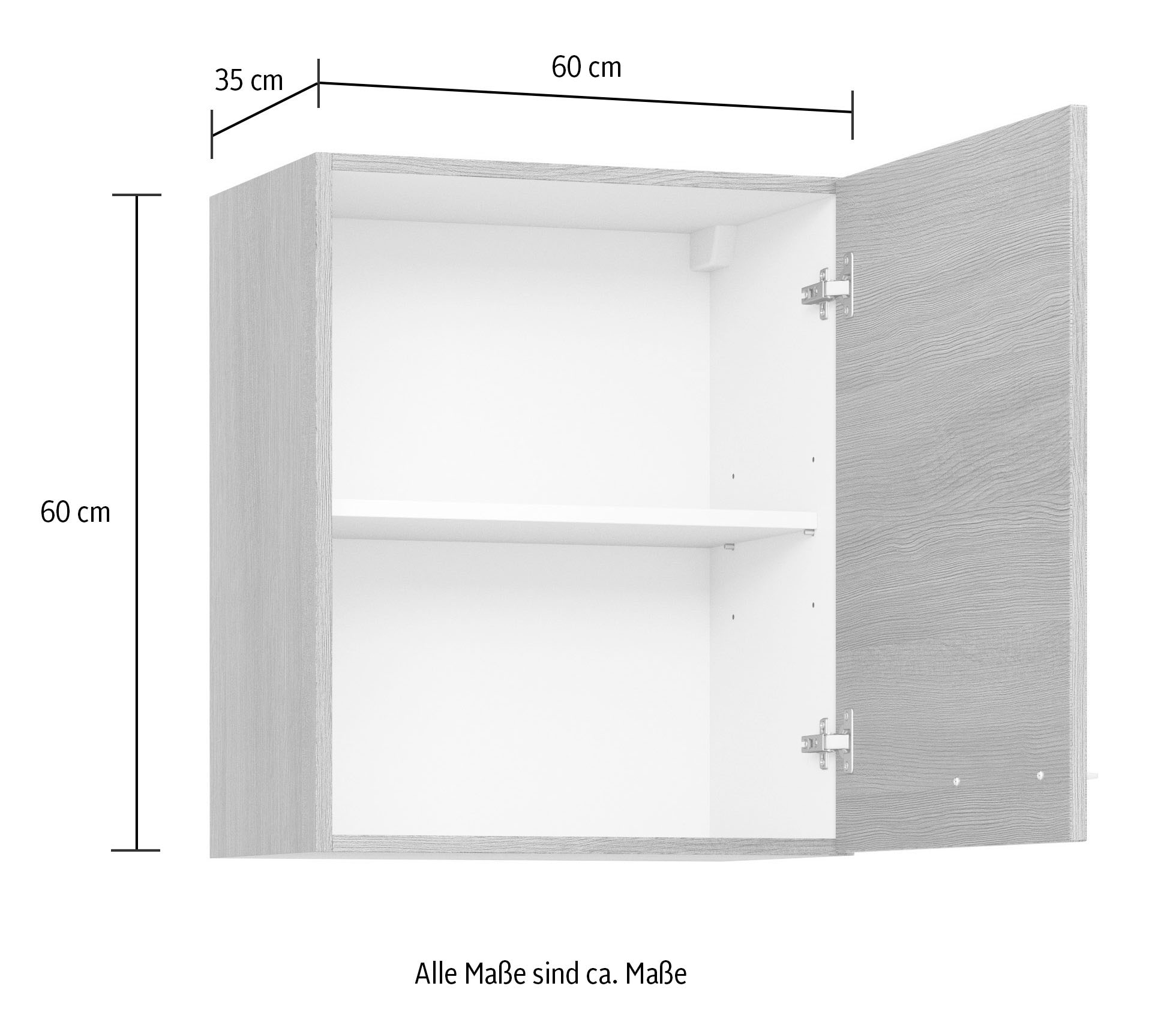 KOCHSTATION Hängeschrank »KS-Trea O60-60«, inklusive Einlegeboden, Breite 60 cm, Höhe 60 cm