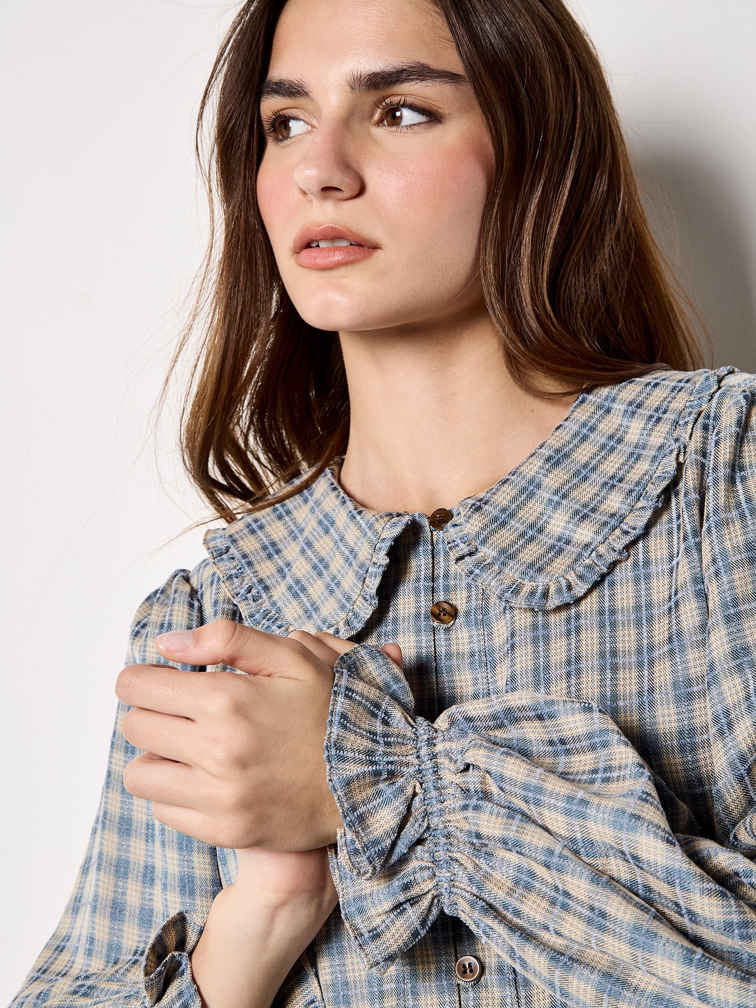 Apricot Hemdbluse »Bluse« mit Rüschen-Kragen