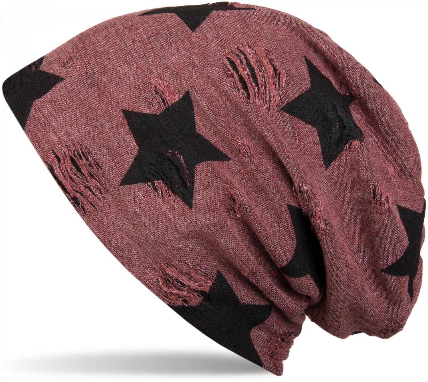 styleBREAKER Beanie »Beanie mit Sterne & Punkte Muster« 1 Stk.