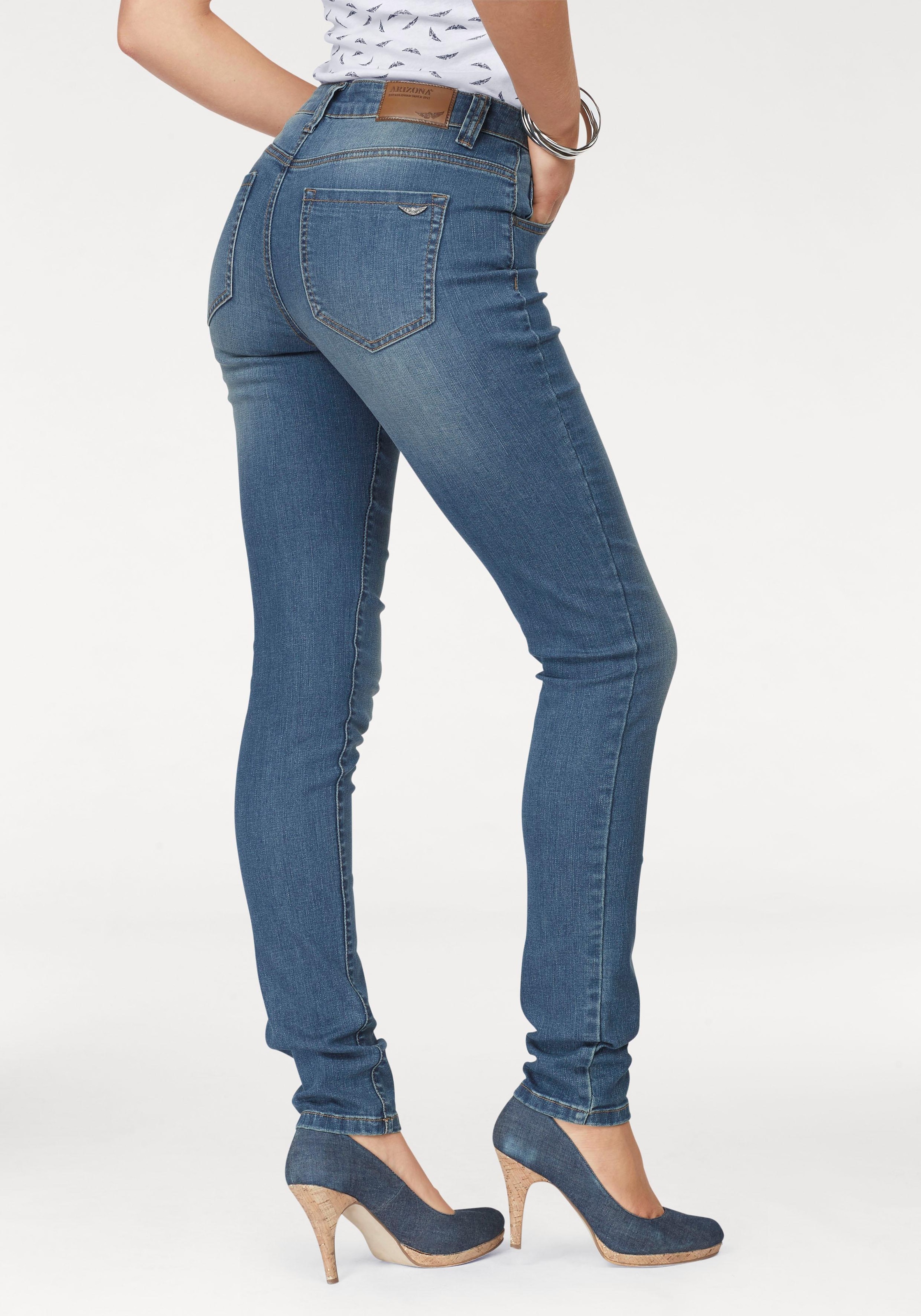 Arizona Slim-fit-Jeans »Curve-Collection«, hohe Leibhöhe, Five-Pocket-Design, Zip-Fly