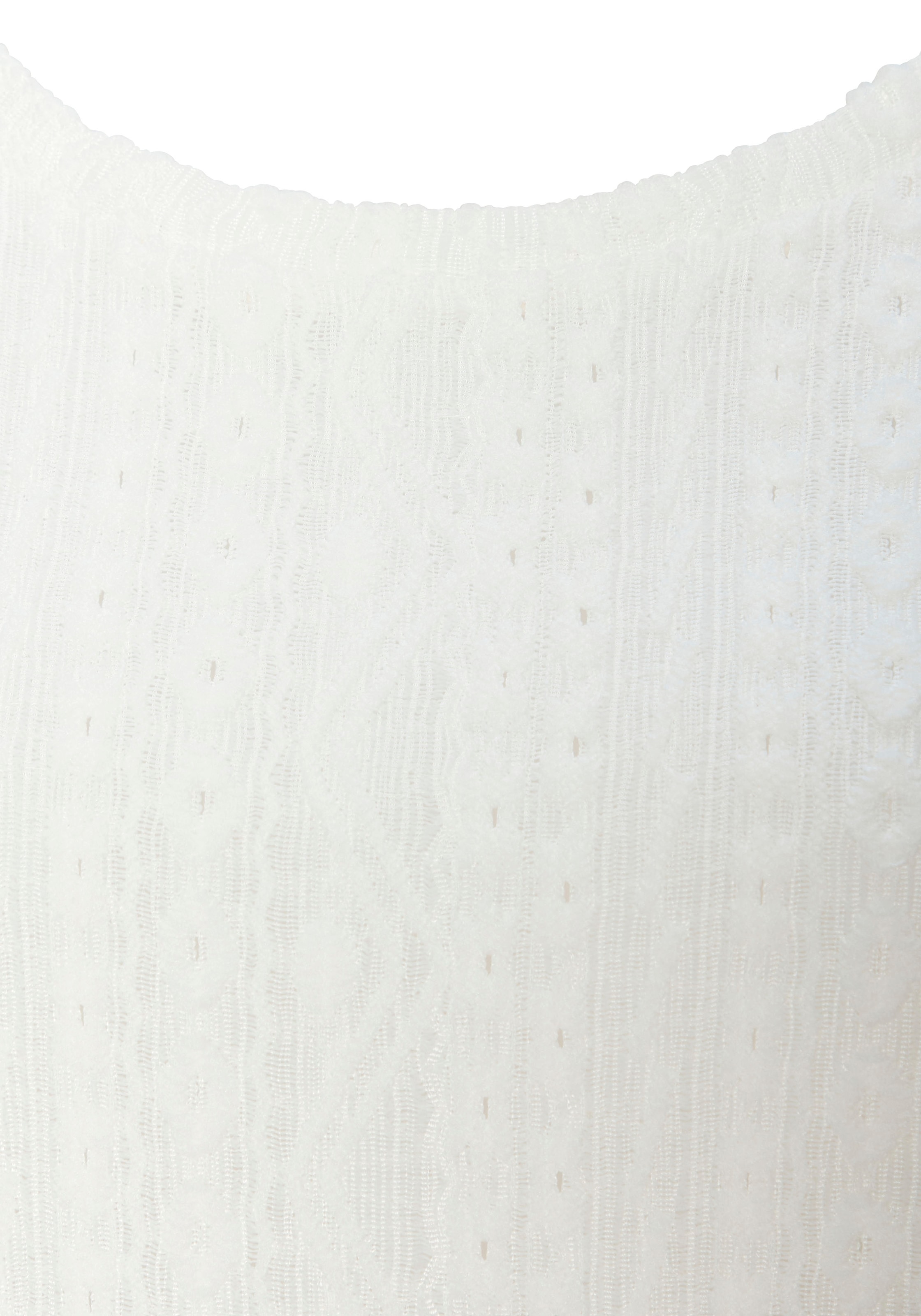 Vivance Kurzarmshirt »mit modischem Jacquard-Muster«, aus pflegeleichter Qualität