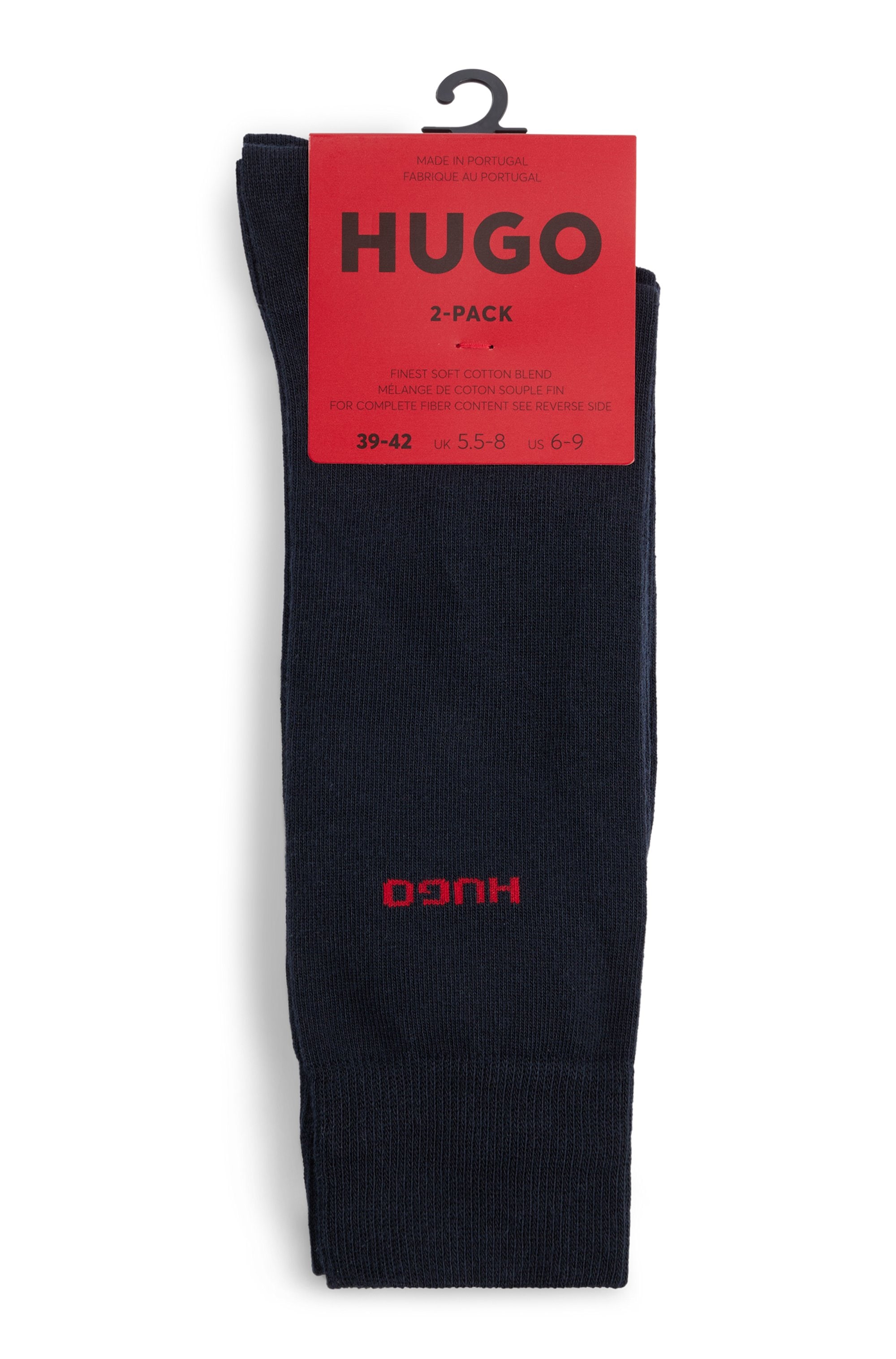 HUGO Underwear Businesssocken »2P RS UNI CC«, (Packung, 2 Paar, 2er Pack), mit kontrastfarbenem HUGO Logo-Schriftzug