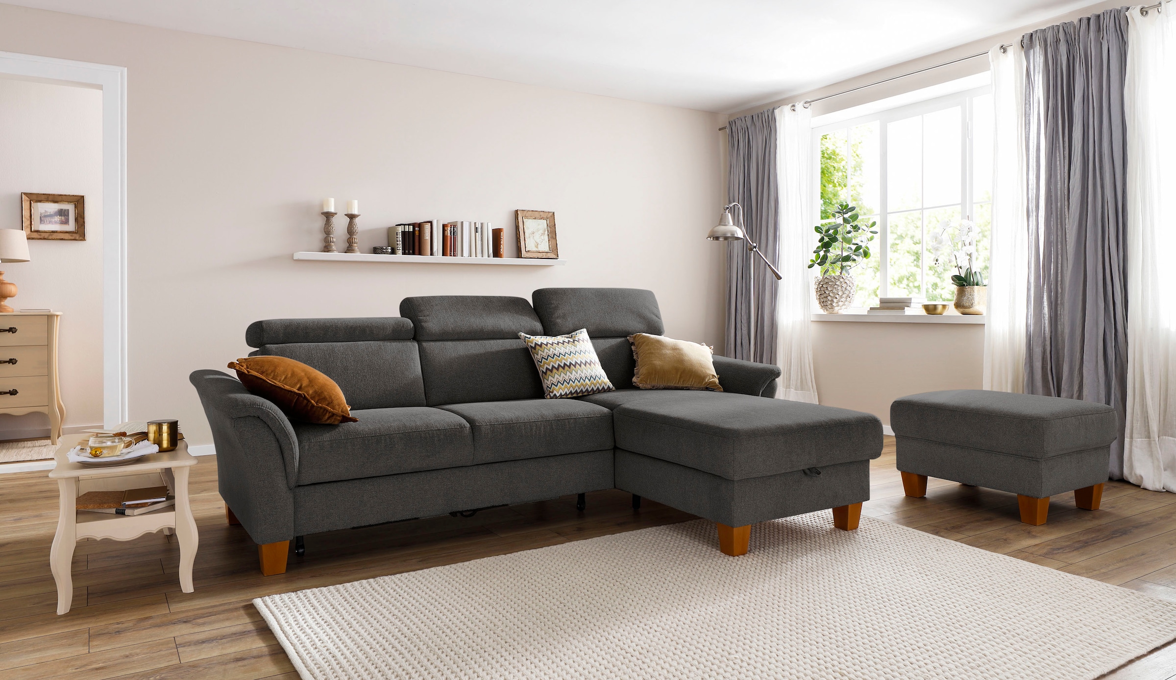 Home affaire Polsterhocker »Conville«, Passend zur Servie "Conville", mit Federkern