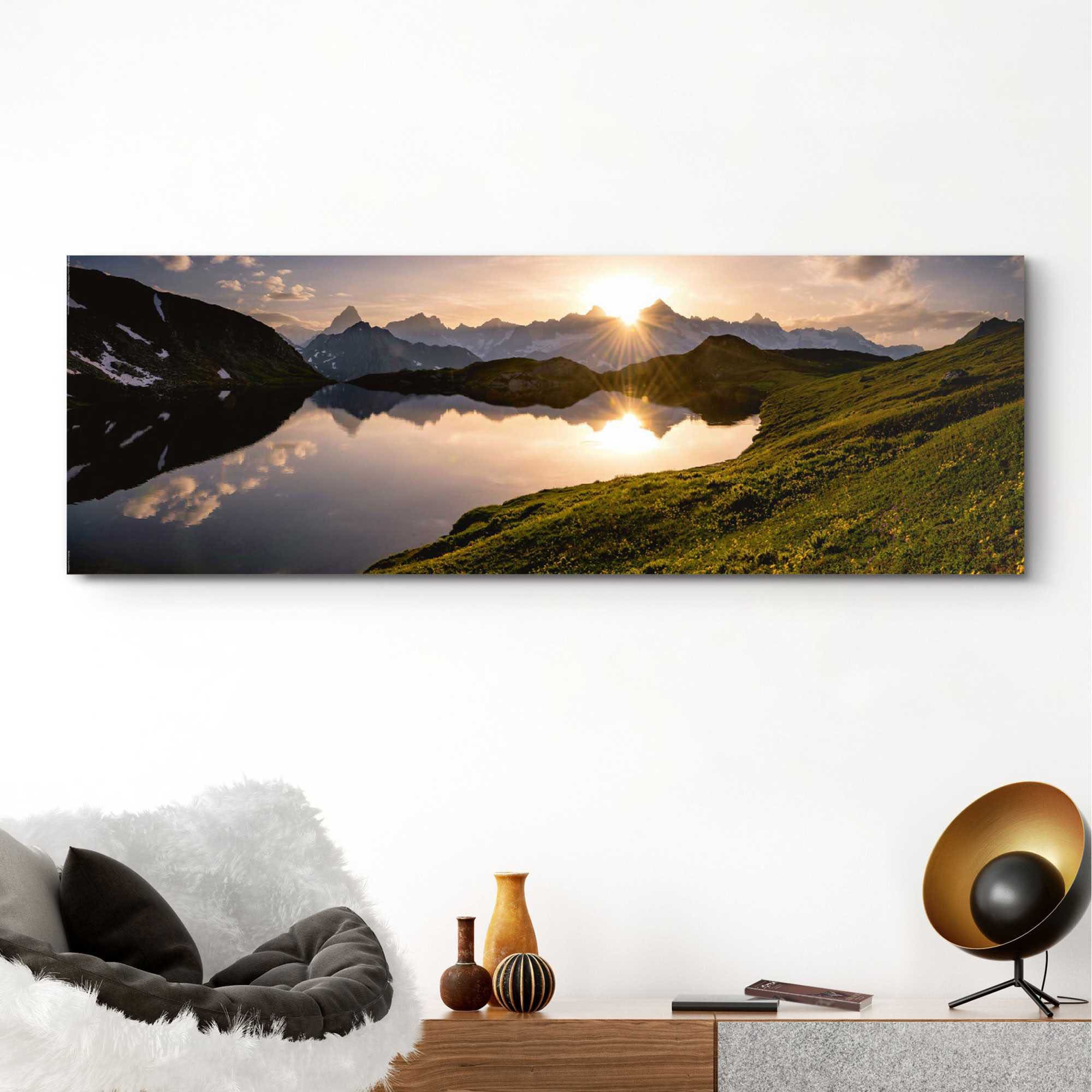 online 52x156 Sunset« Reinders! OTTO »Deco bei Holzbild Panel Mountain Evening