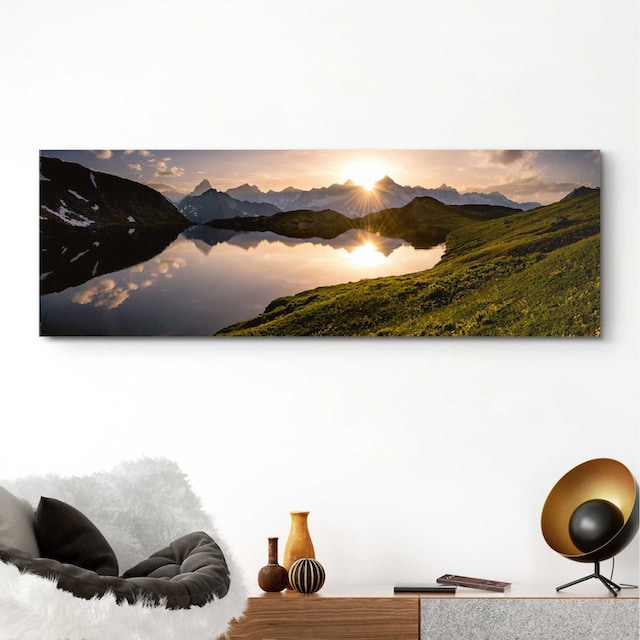 Reinders! Holzbild »Deco Panel 52x156 Mountain Evening Sunset« online bei  OTTO