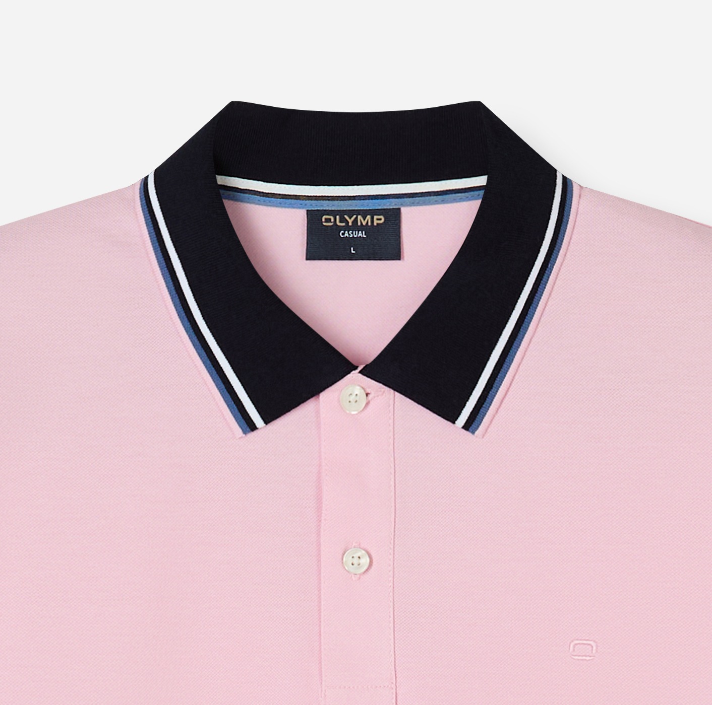 OLYMP Poloshirt »Casual« farbliche Kontrast-Details