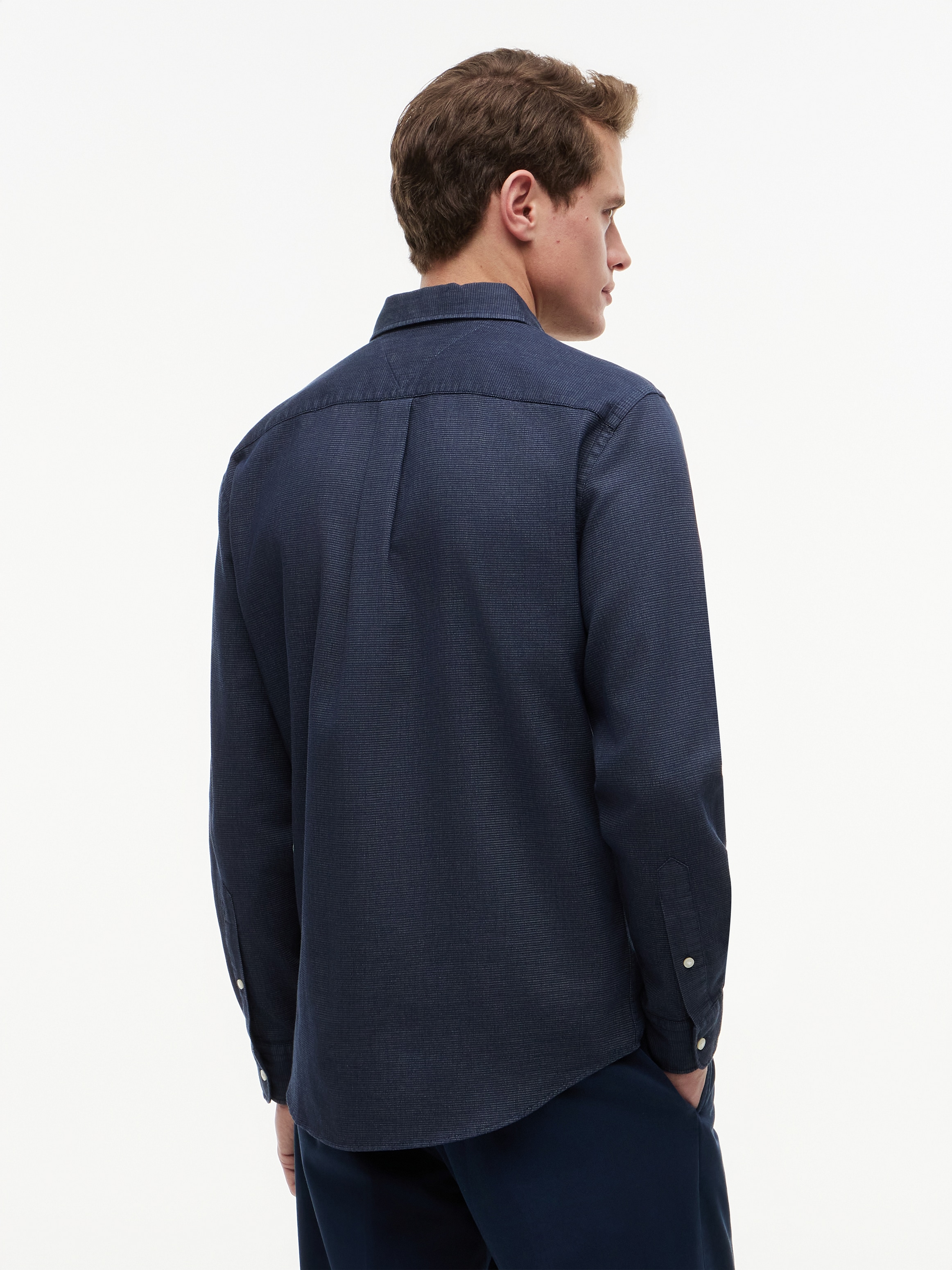 Tommy Hilfiger Langarmhemd »FLEX POP MINI DOBBY RF SHIRT« Regular Fit Dobby Structure