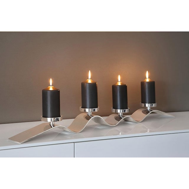 Fink Kerzenständer »WAVE, Adventsleuchter«, aufwendige Handarbeit,  Teelichthalter für 4 Kerzen, 4-flammig online bei OTTO