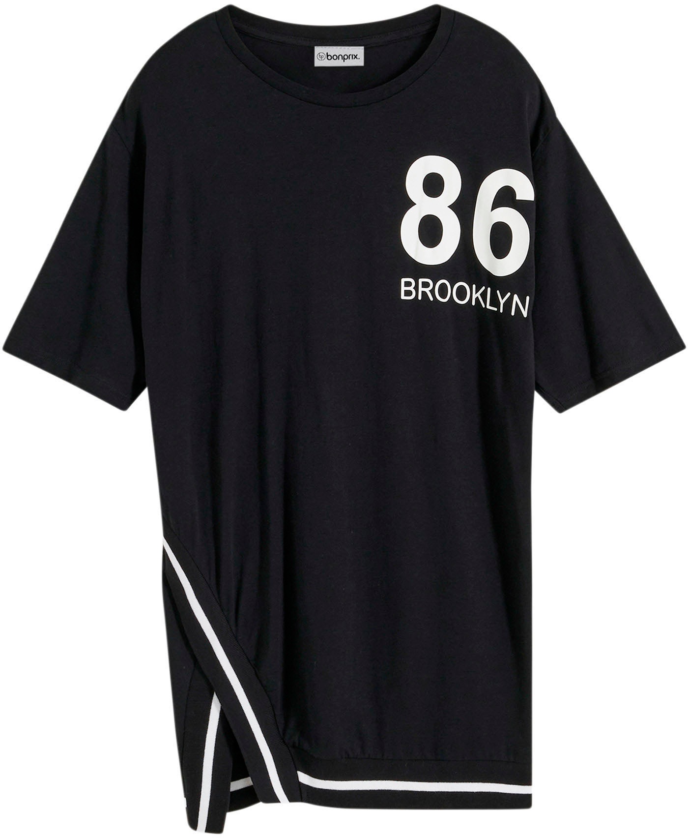 bonprix Oversize-Shirt »Oversize-Shirt aus softem Viskose-Mix« bequeme Passform, mit asymmetrischem Schlitz, aus Viskose-Mix