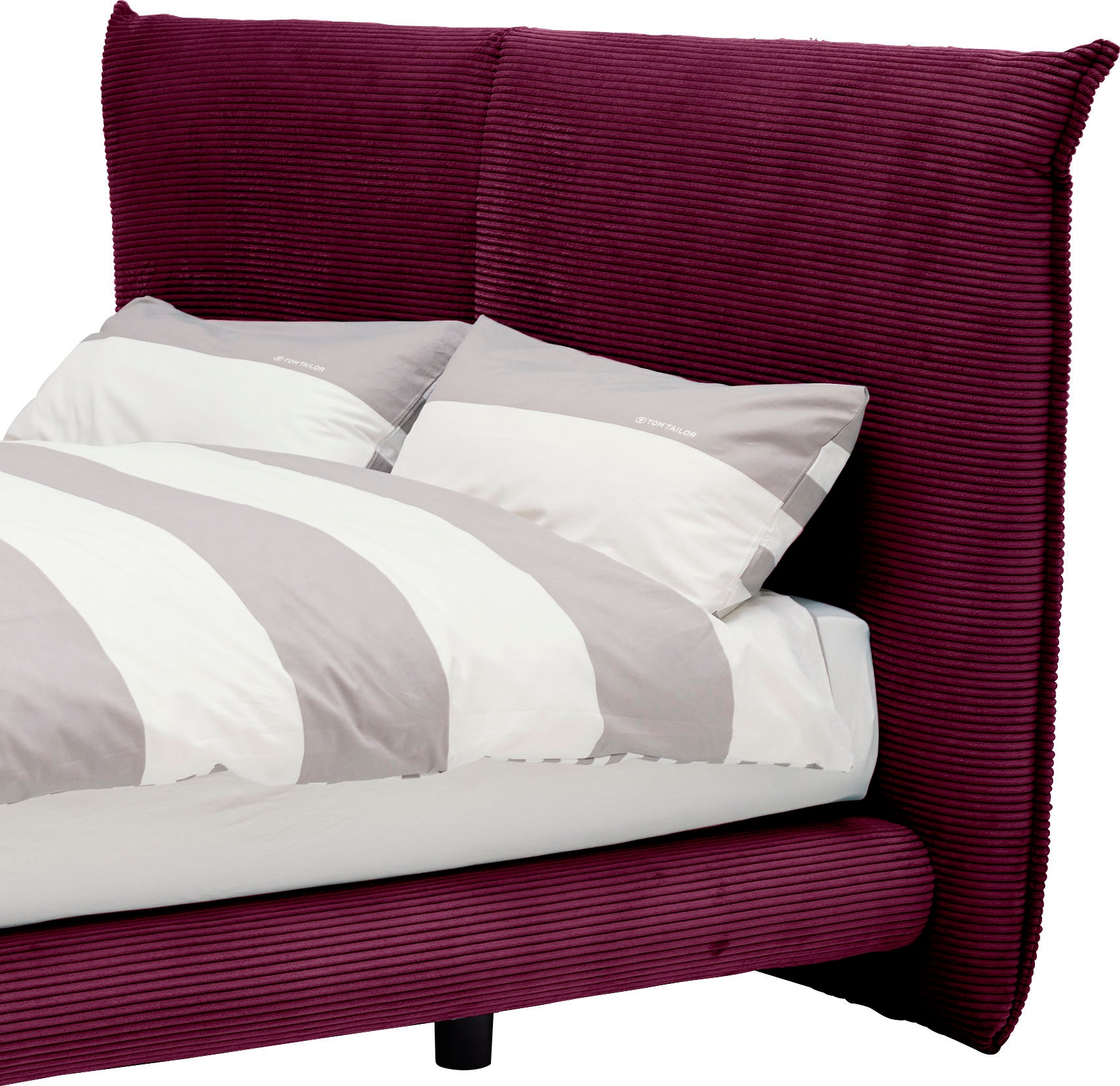 TOM TAILOR HOME Boxspringbett »SOHO PILLOW BOX«, in Schwebeoptik, Kopfteil in Kissenform, Höhe 120 cm