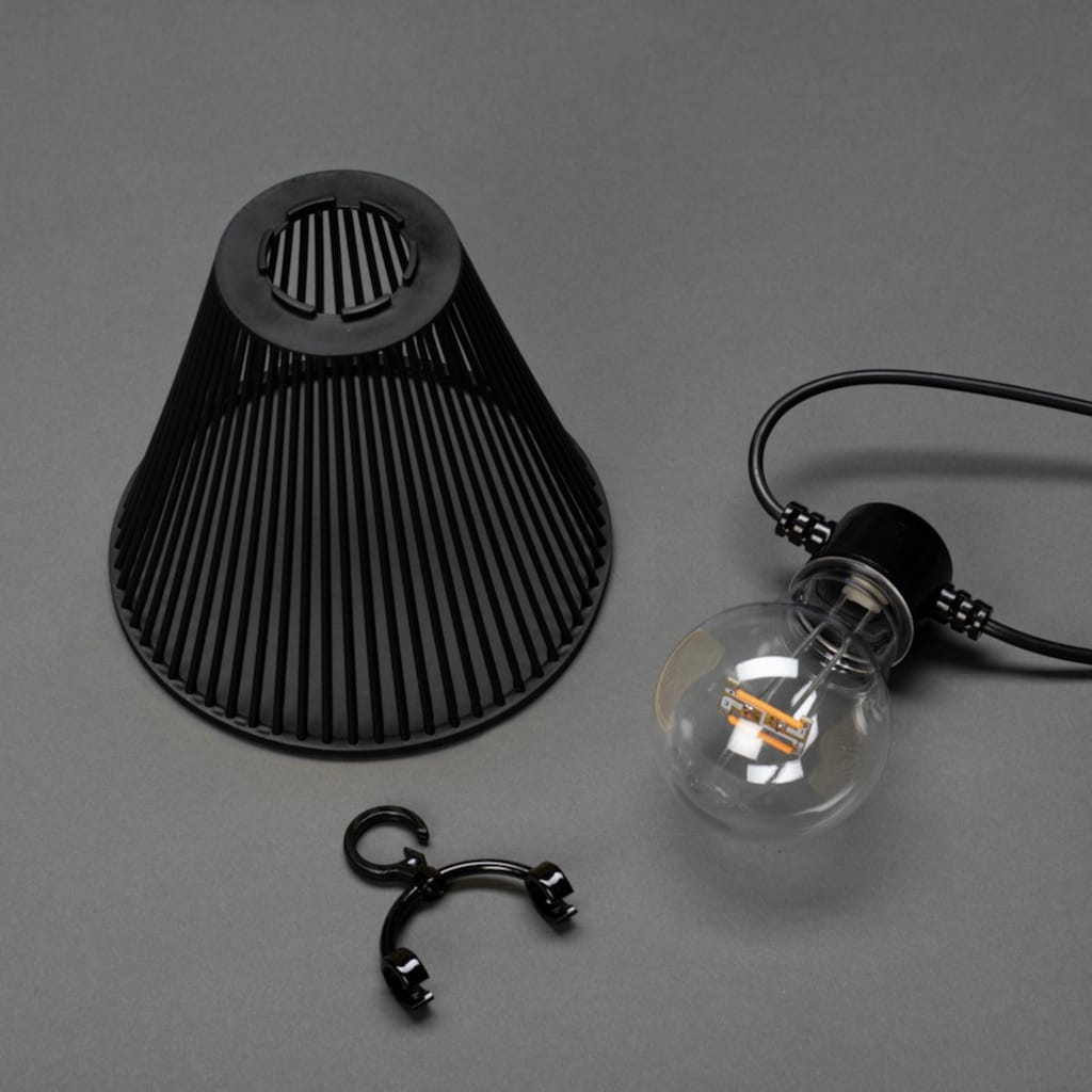 KONSTSMIDE LED-Lichterkette, inkl. Dimmer, E27, 10 klare Birnen / bernsteinfarbene Dioden