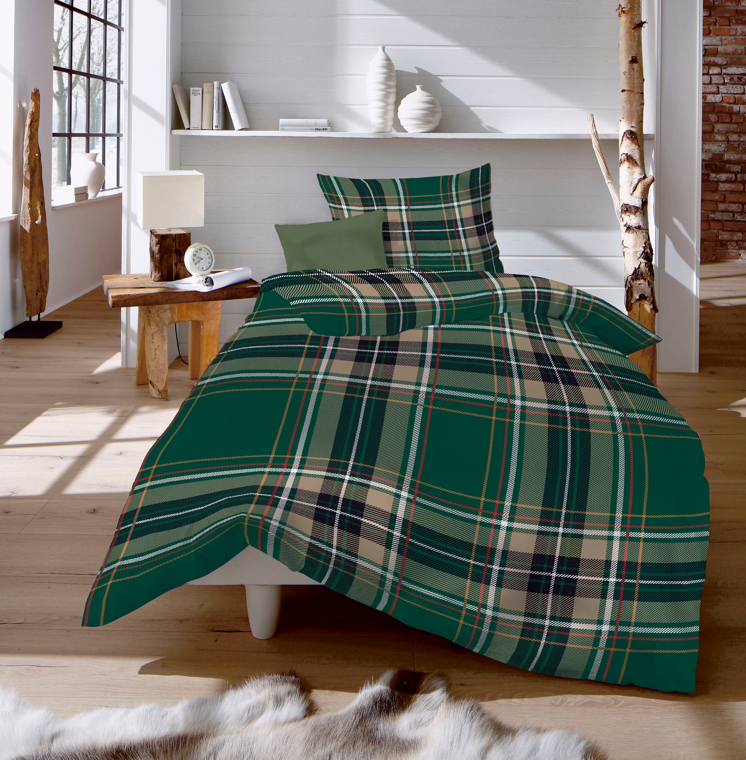 fleuresse Bettwäsche »Aspen 4250«, Feinbiber, Baumwolle, in Gr. 135x200, 155x220, 200x200cm