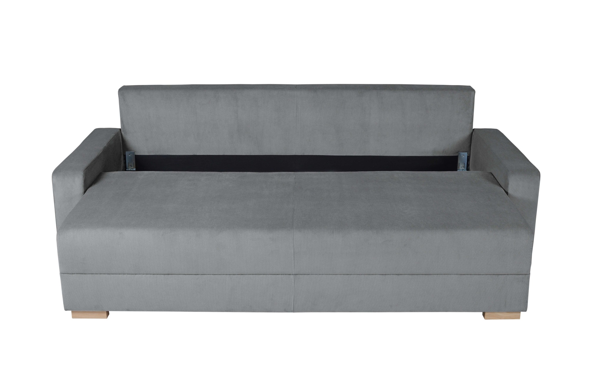 INOSIGN 3-Sitzer »SHERIDIAN Schlafsofa mit Bettkasten, in Feincord & Velvet«, mit Wellenunterfederung, moderne Bezüge, B/H/T 225/94/80