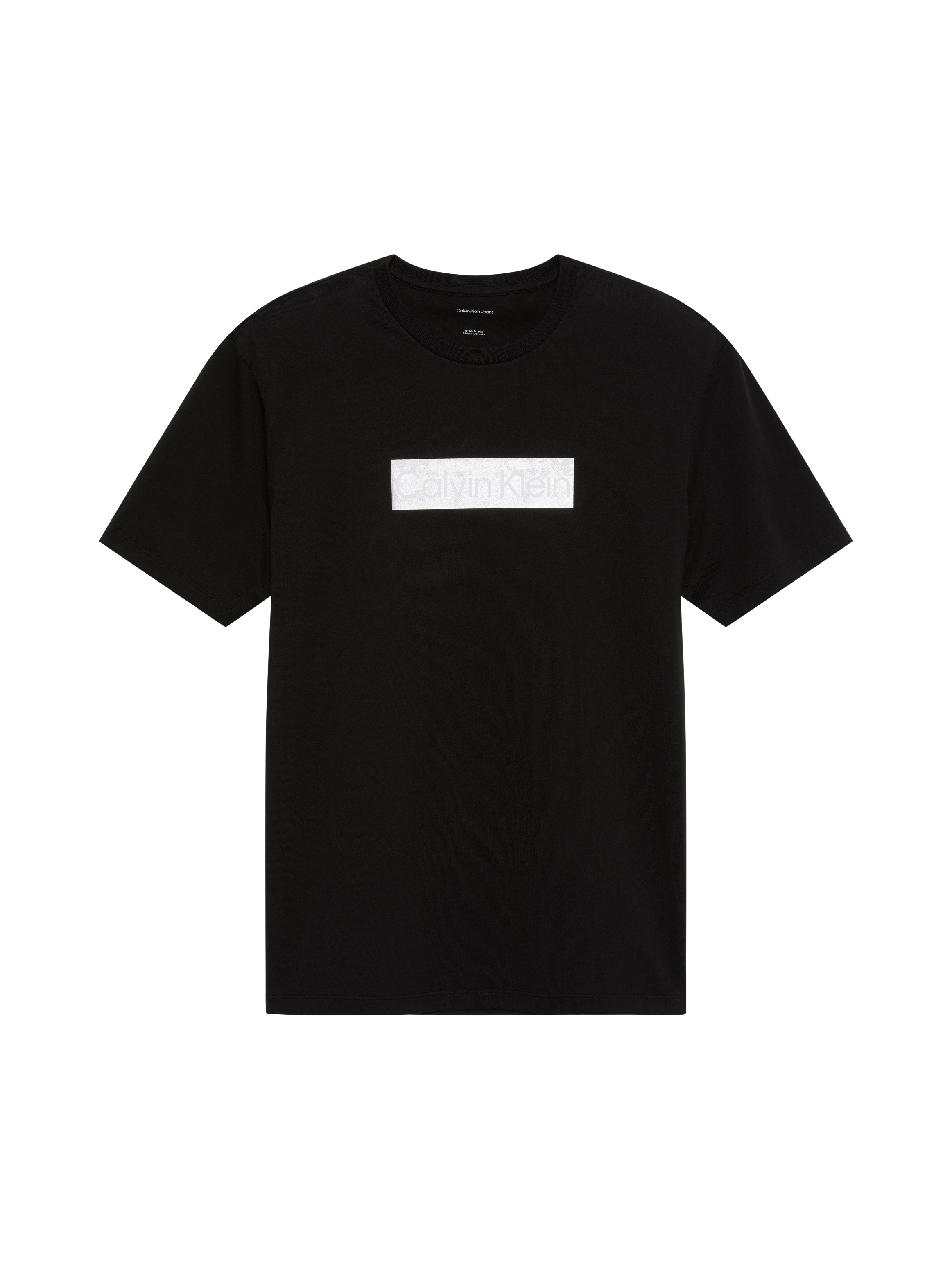 Calvin Klein Jeans T-Shirt Reine Baumwolle, Regular Fit, Glanzdruck