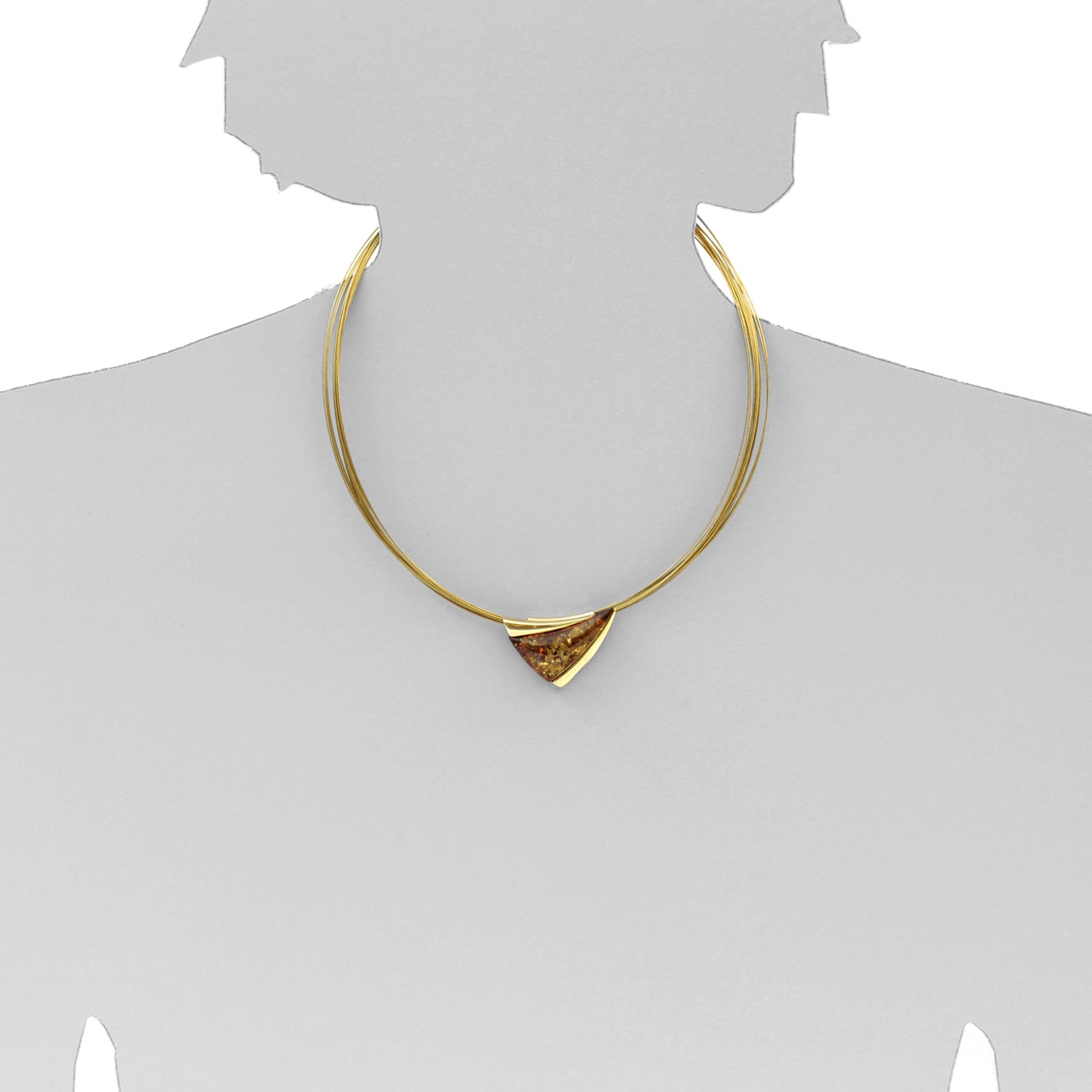 OSTSEE-SCHMUCK Collier »- Gleiter-Imke 32 - Gold 333/000 - Bernstein«