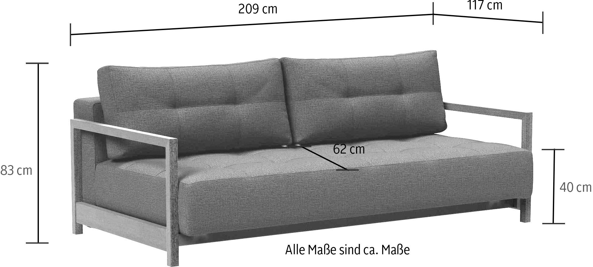 INNOVATION LIVING ™ Schlafsofa »Bifrost hochwertige Schlaffunktion, extrabreite Liegefläche,«, Einzel- und Doppelbett, bequem und komfortabel