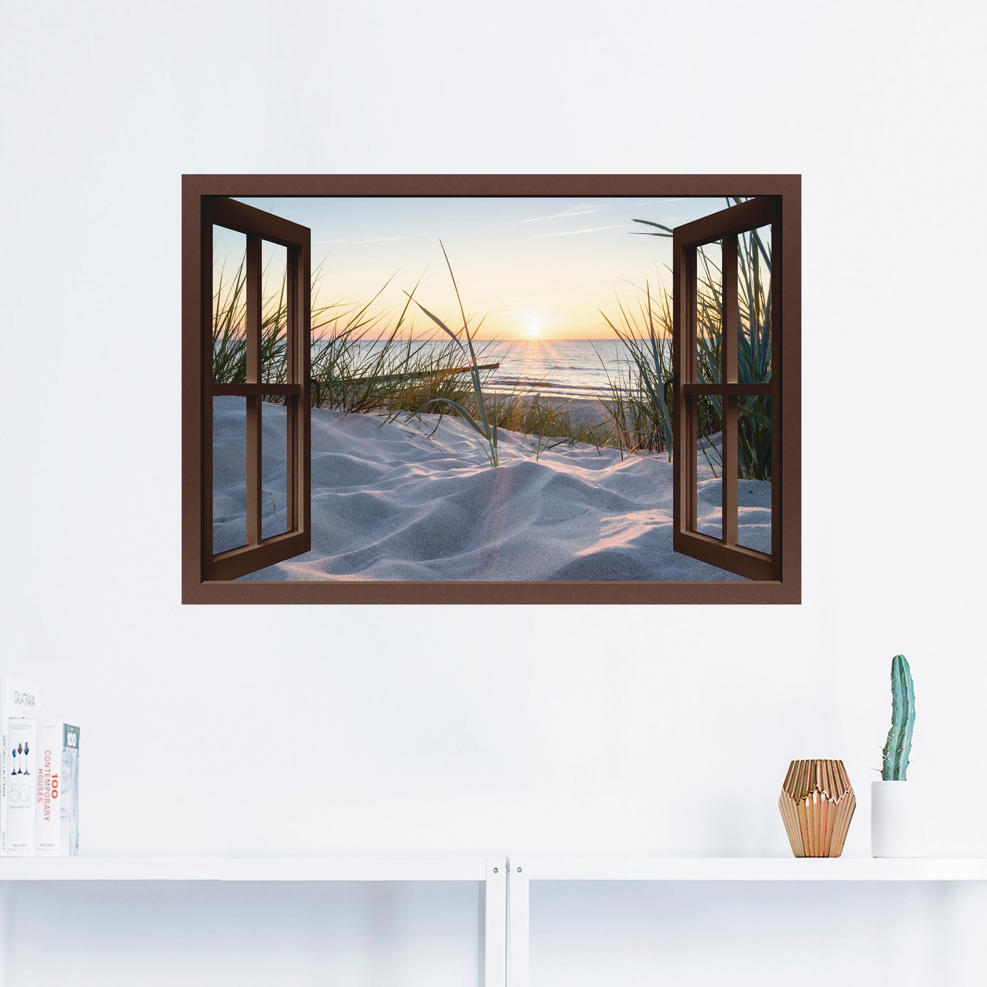 Artland Wandbild »Ostseestrand durchs Fenster«, Meer Bilder, (1 St.), als  Alubild, Leinwandbild, Wandaufkleber oder Poster in versch. Größen kaufen  online bei OTTO | Poster