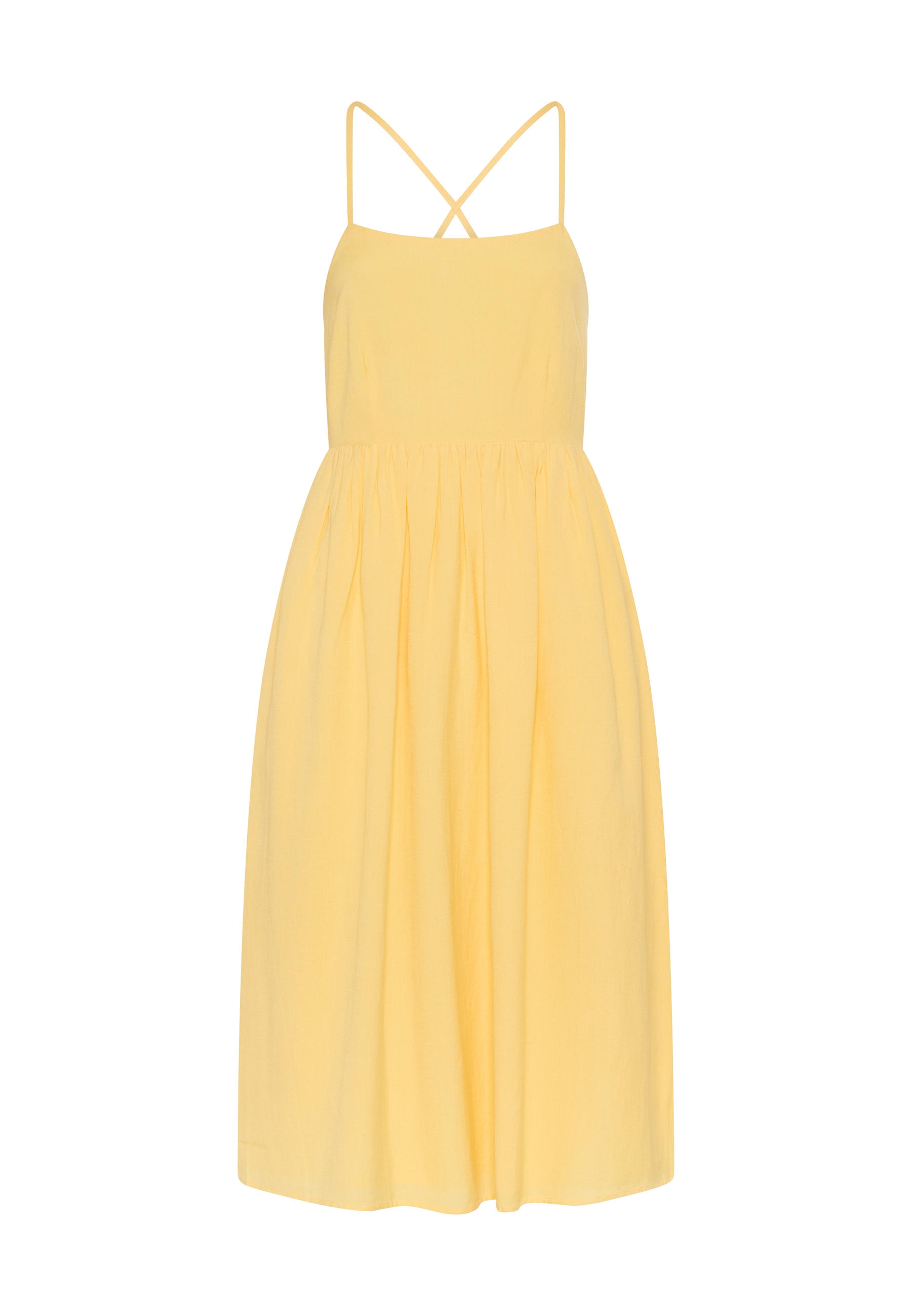 LSCN by LASCANA Midikleid Ohne Taschen mit tiefem Rückenausschnitt, Sommerkleid