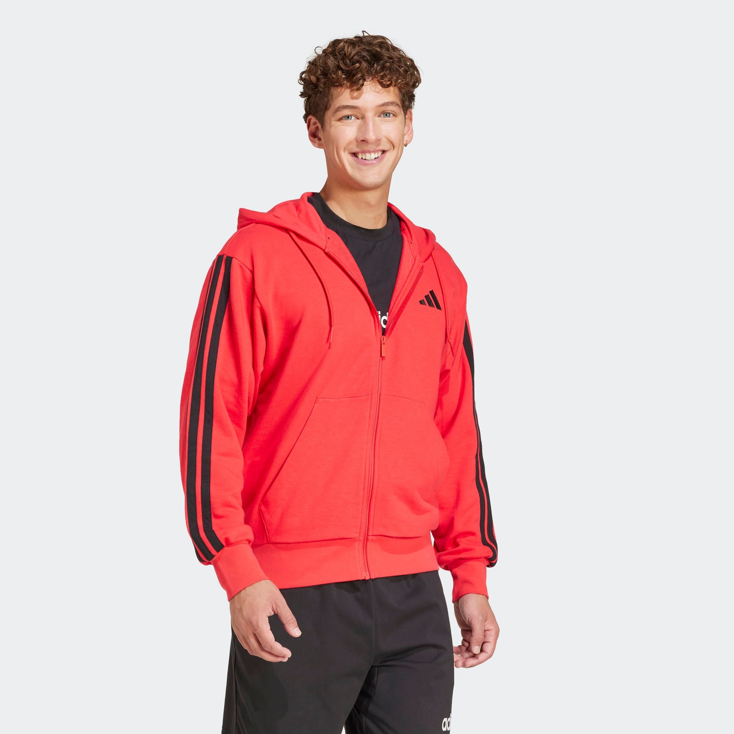 adidas Sportswear Kapuzensweatshirt »ESSENTIALS 3-STREIFEN FRENCH TERRY«
