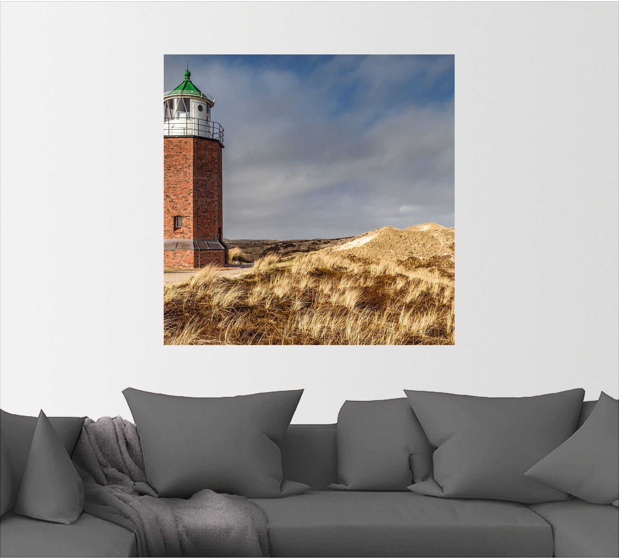 Artland Wandfolie »Leuchtturm Rotes Kliff in Kampen, Sylt«, Gebäude, (1 St.), selbstklebend