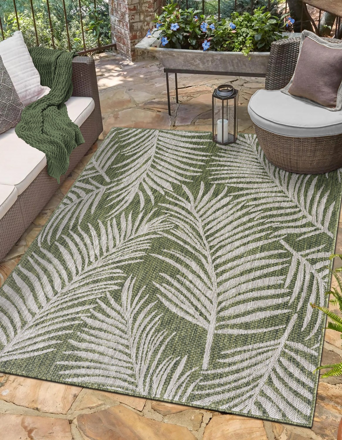Myflair Möbel & Accessoires Teppich »Autumn«, rechteckig, 8 mm Höhe, Wendeteppich, Blätter Motiv, Outdoor...