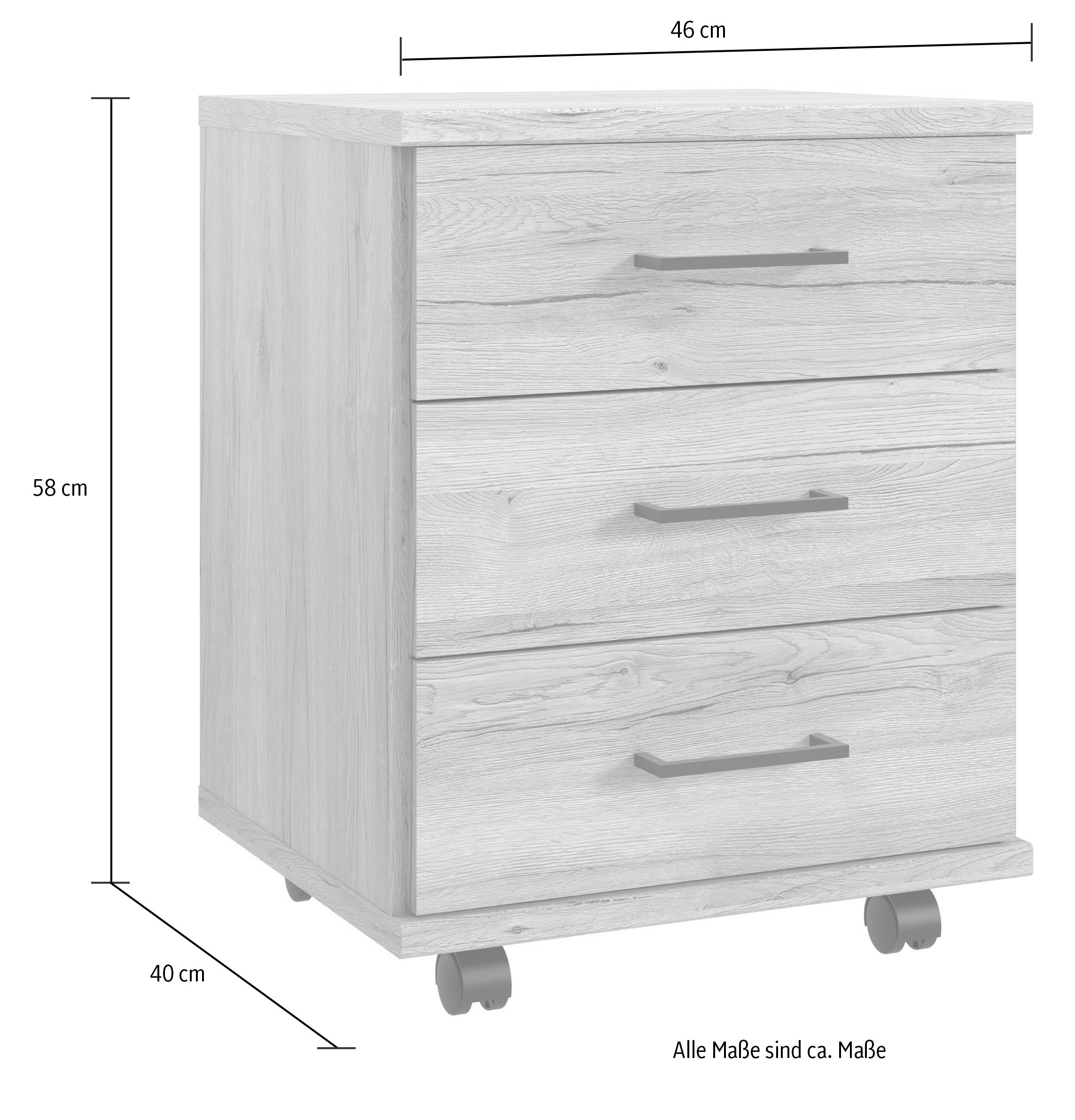 Wimex Rollcontainer »Home Desk«, mit 3 Schubladen, 46cm breit, 58cm hoch