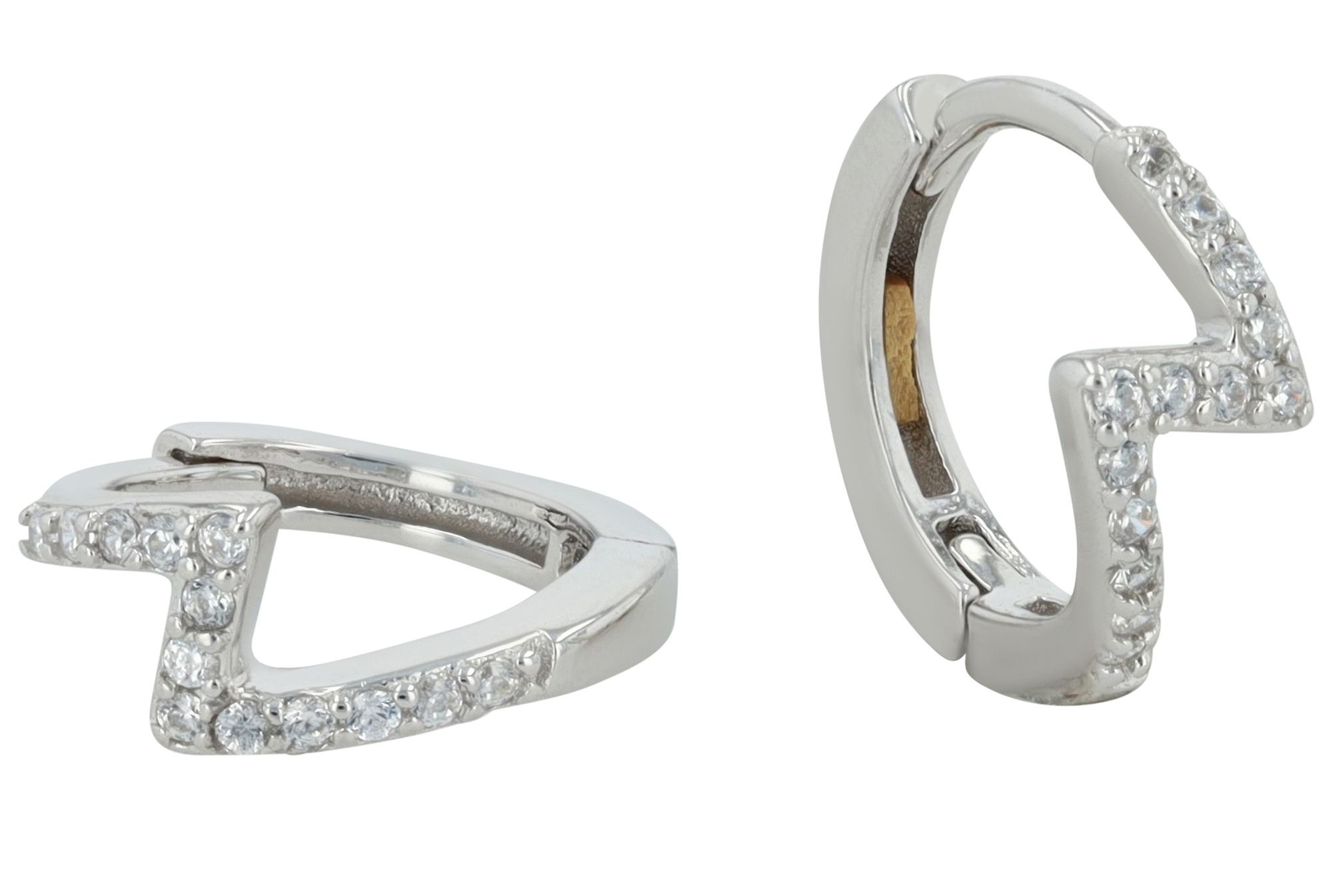 Adelia´s Paar Creolen »Damen Ohrringe ¿ Klappcreole aus 925 Silber«