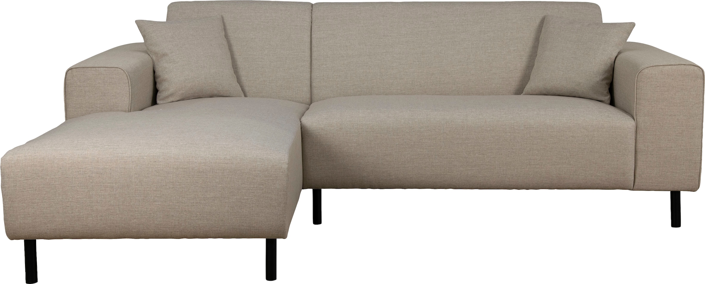 Home affaire Ecksofa »ARROS L-Form mit Wellenunterfederung, Maße B/T/H: 235/163/81 cm« incl. Zierkissen, mit Recamiere rechts/links bestellbar, auch in Cord