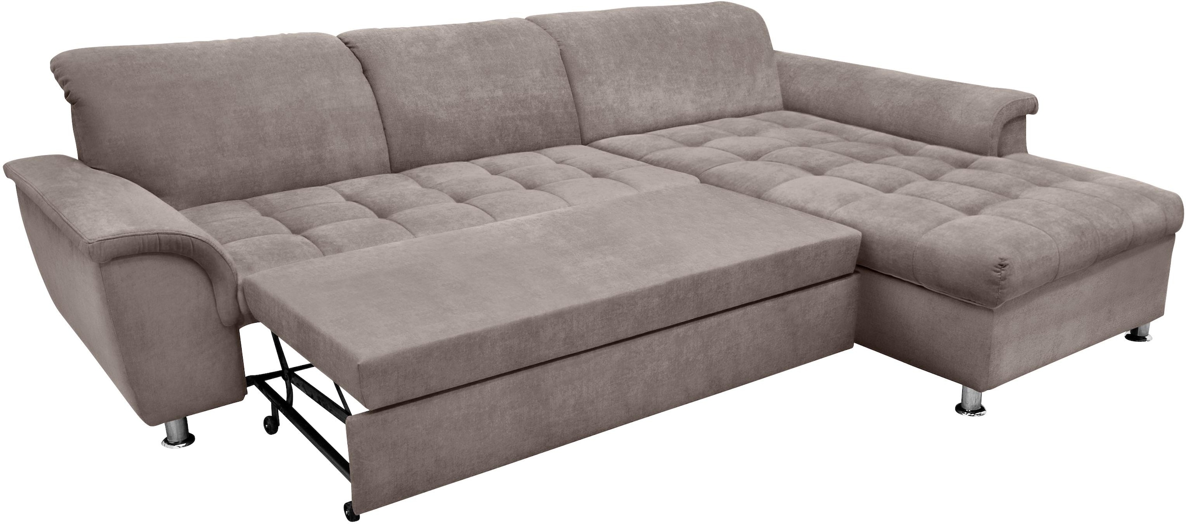 DOMO collection Ecksofa Franzi, wahlweise mit Bettfunktion, Bettkasten und Kopfteilverstellung