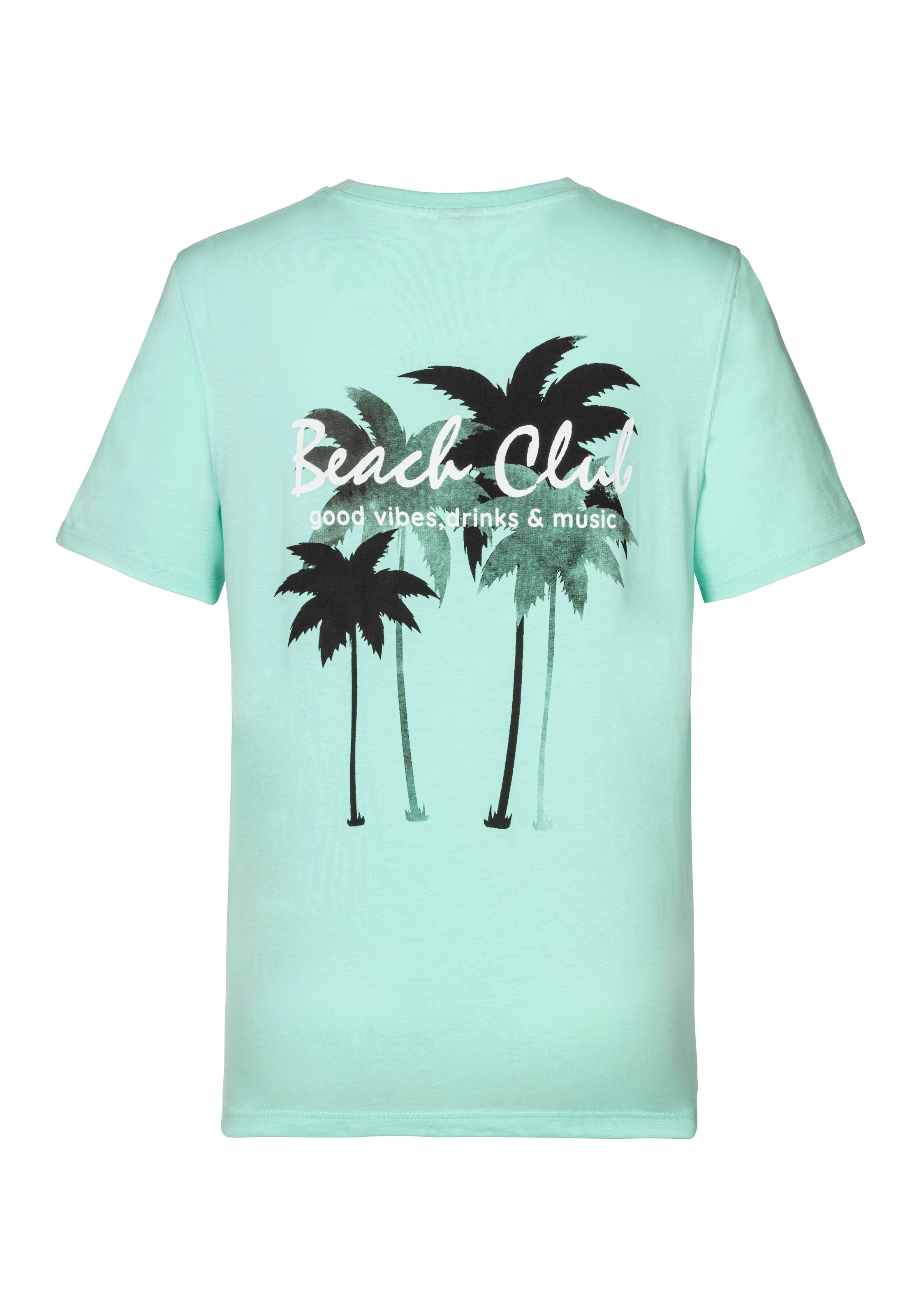 Beachtime T-Shirt »mit großem Rückenprint«, Regular-Fit, mit Print vorn und hinten