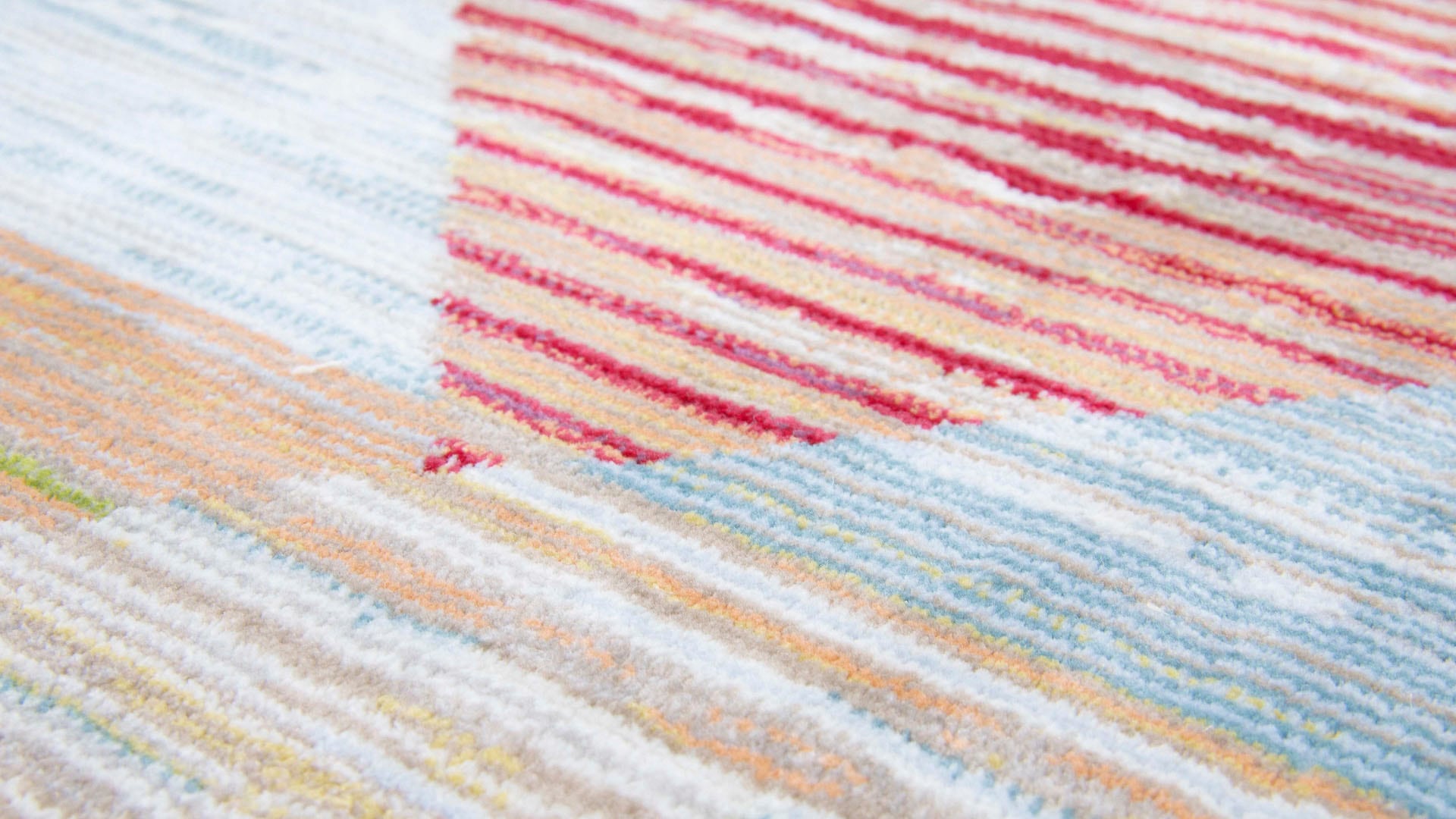 carpetfine Teppich »Fusion«, rechteckig, 5 mm Höhe, pastellfarbener Flachflor-Teppich, Wohnzimmer