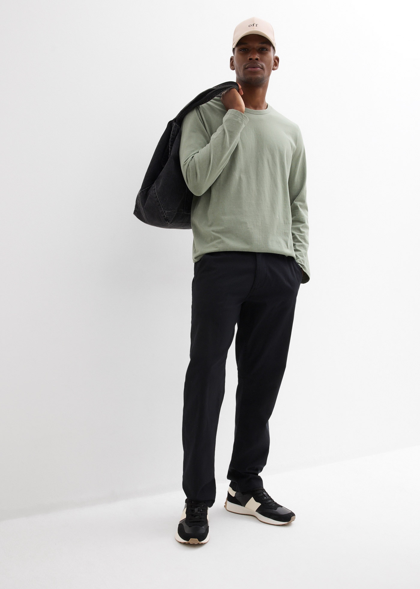 bonprix Chinohose  aus Leinen und Baumwolle, Regular Fit, im Chino-Stil