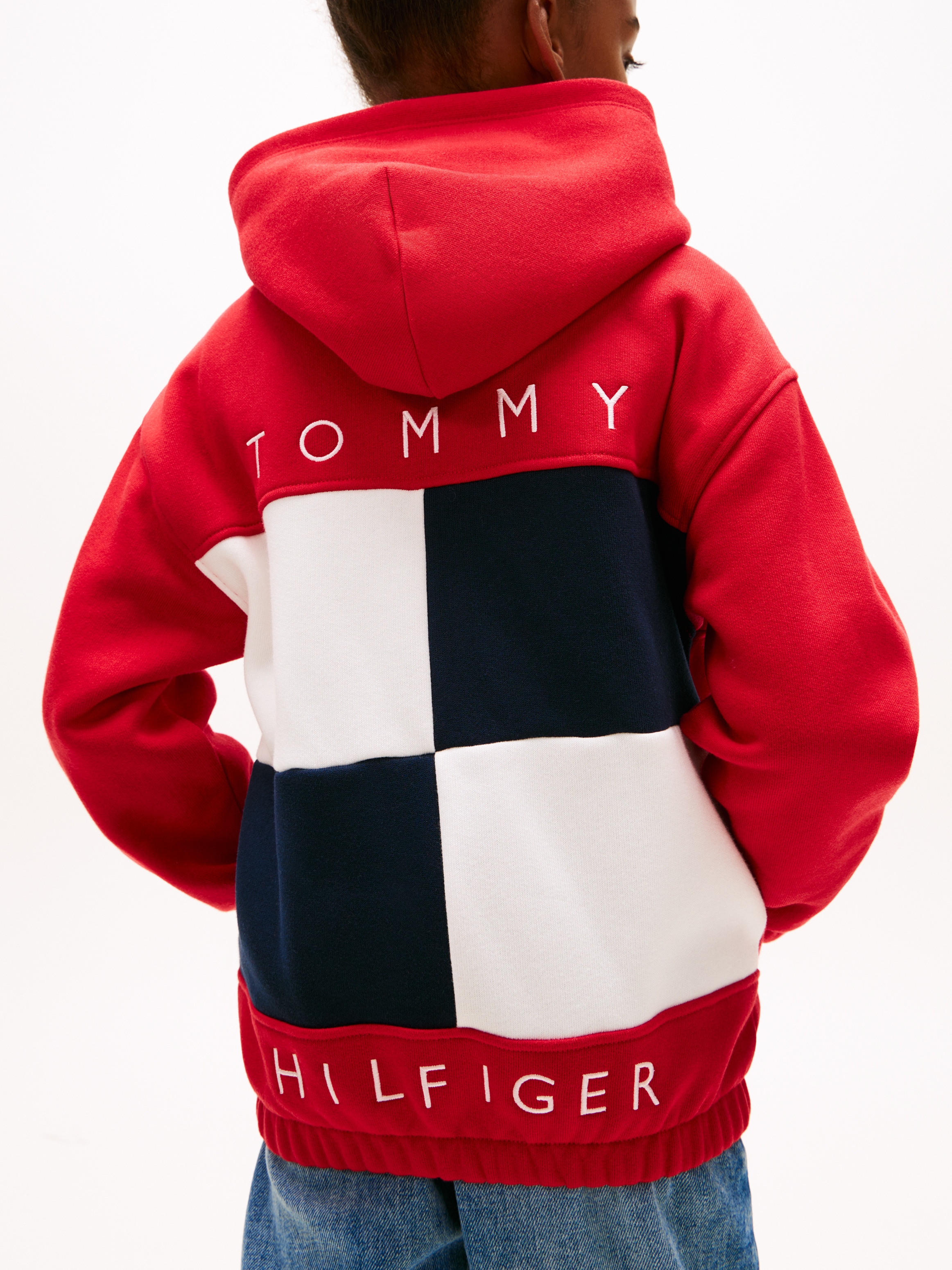 Tommy Hilfiger Kapuzensweatjacke Kinder bis 16 Jahre, mit Kapuze