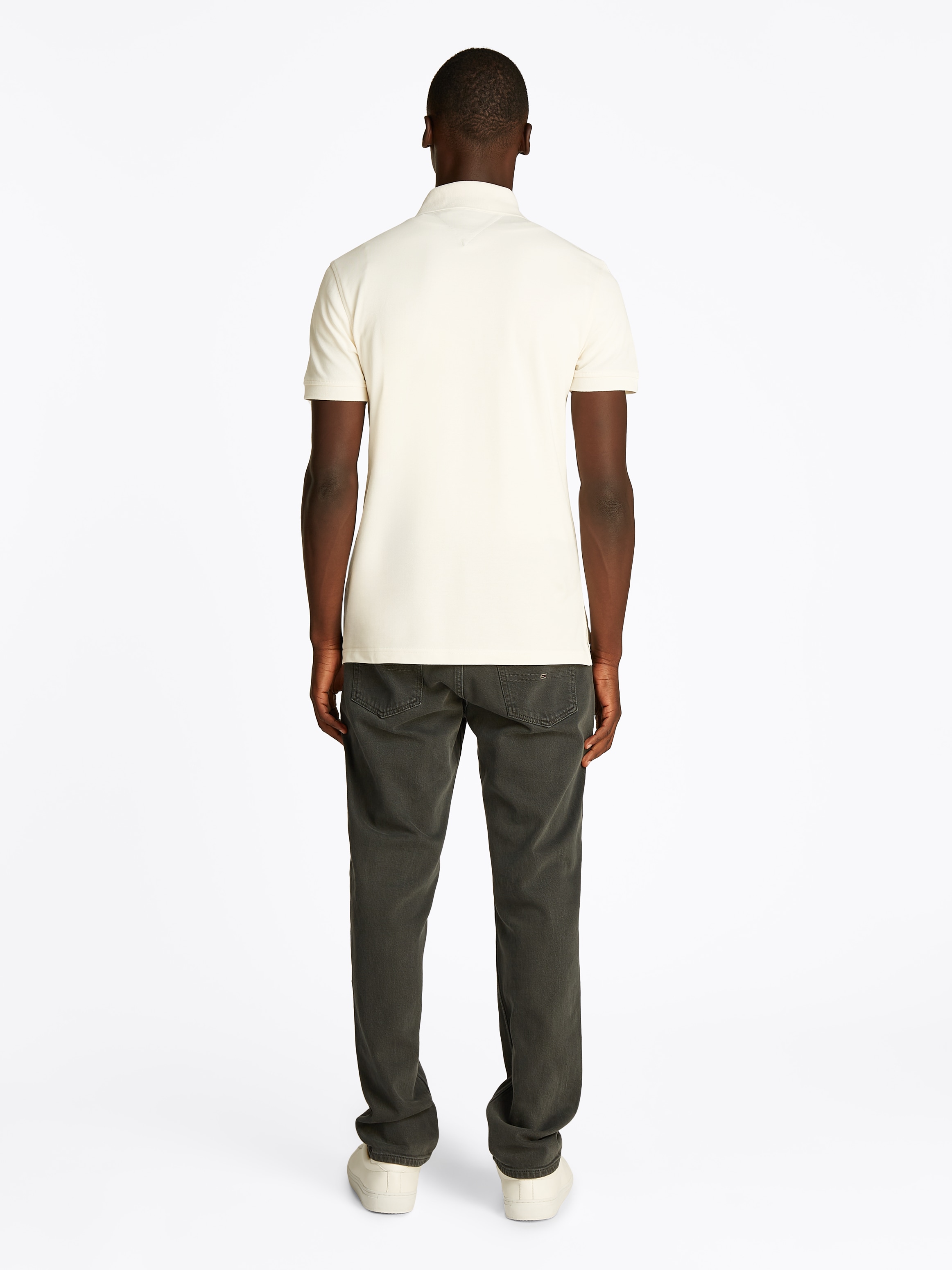 Tommy Hilfiger Poloshirt »1985 SLIM POLO mit Piqué-Struktur und Stickerei«, meliert, casual, slim fit, Baumwollmix, Polokragen