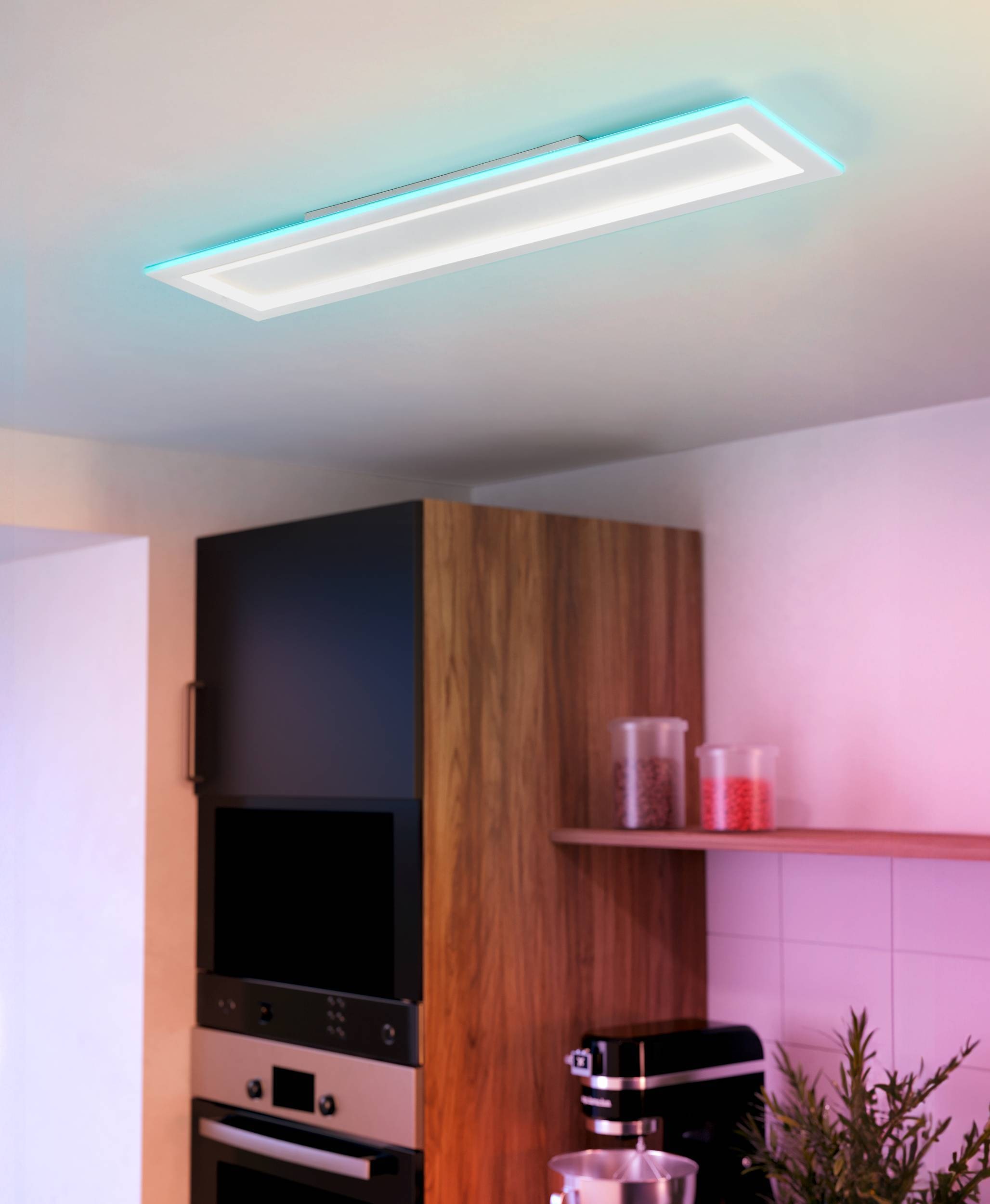 EGLO Deckenleuchte »Padrogiano-Z Deckenlampe, ZigBee 3.0, App und Sprachsteuerung, Lampe« LED-Modul 1 Stk. Kaltweiß | RGB ZigBee, App und Sprachsteuerung Alexa, RGB, dimmbare Lampe, 120x30 cm
