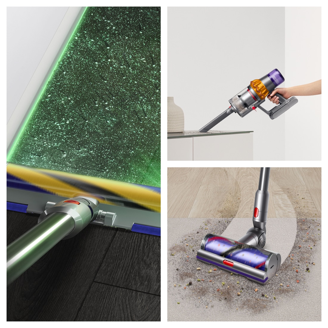 DYSON Akku-Hand-und Stielstaubsauger »Dyson V15 Detect Absolute« Max. Saugkraft: Entfernt selbst tiefsitzenden Schmutz auf allen Böden.