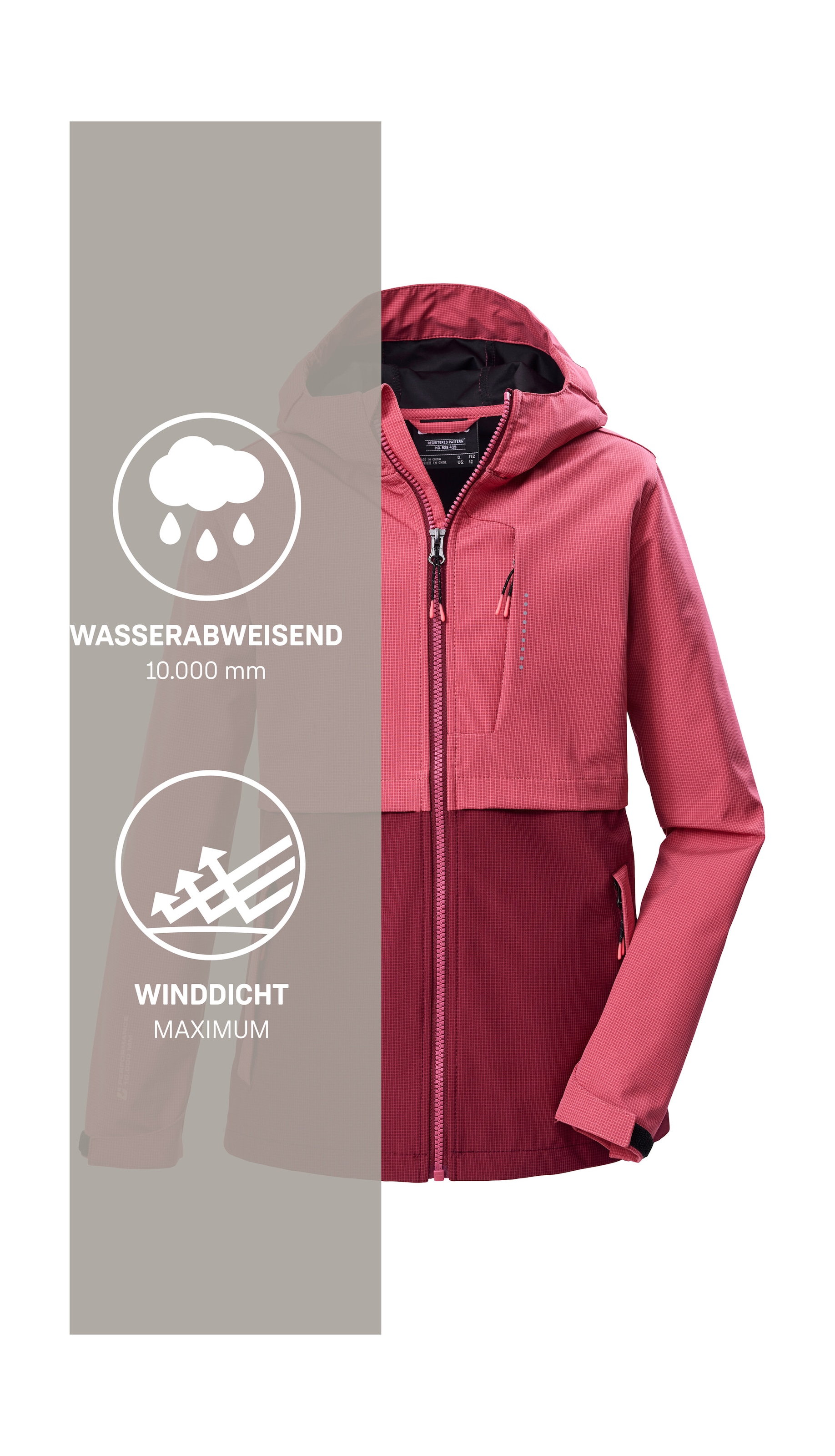 Killtec Softshelljacke »KOS 153 GRLS SFTSHLL JCKT« Winddichte, wasserabweisende Softshelljacke mit Kapuze