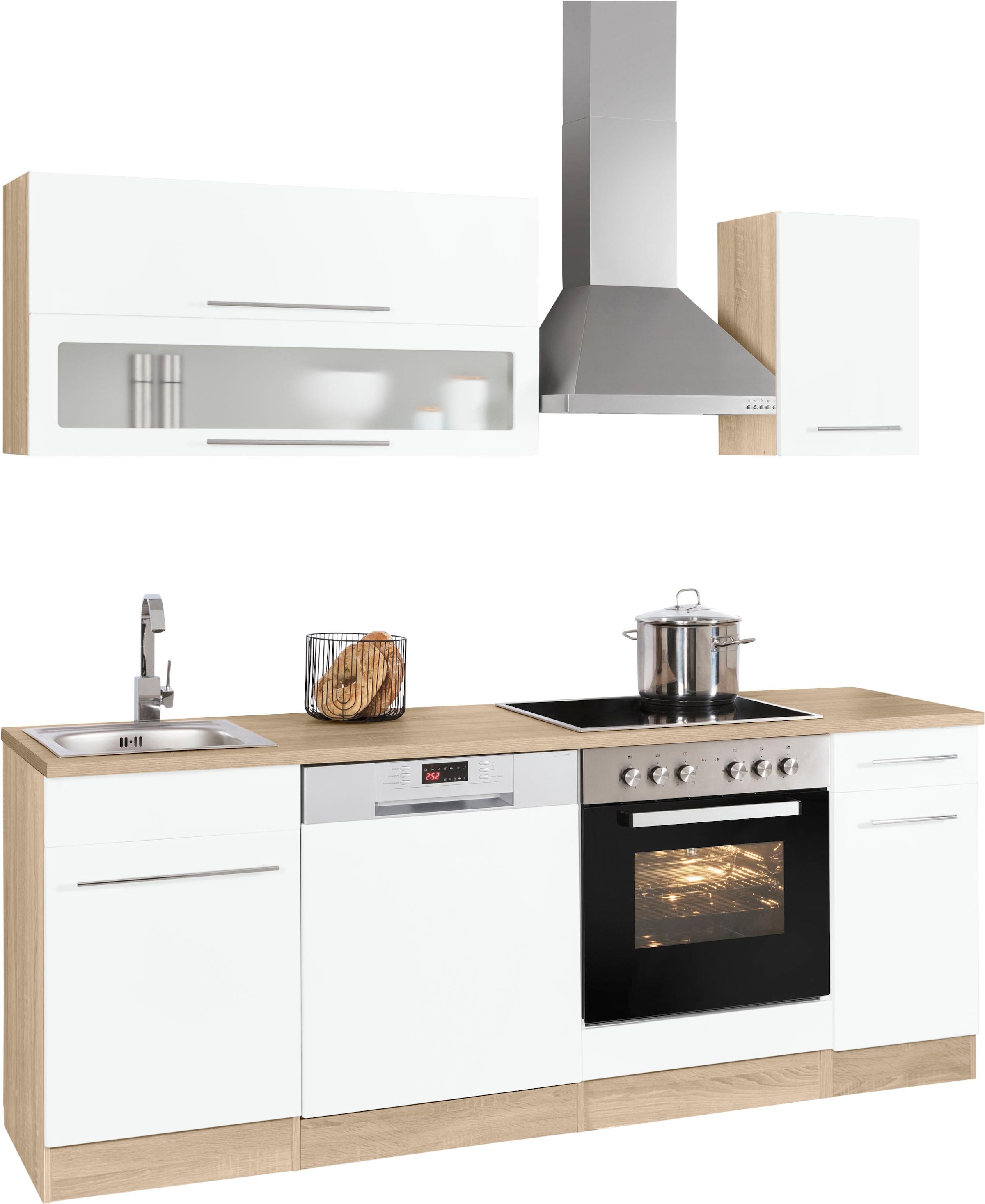 KOCHSTATION Küchenzeile »KS-Eton« ohne E-Geräte, Breite 210 cm