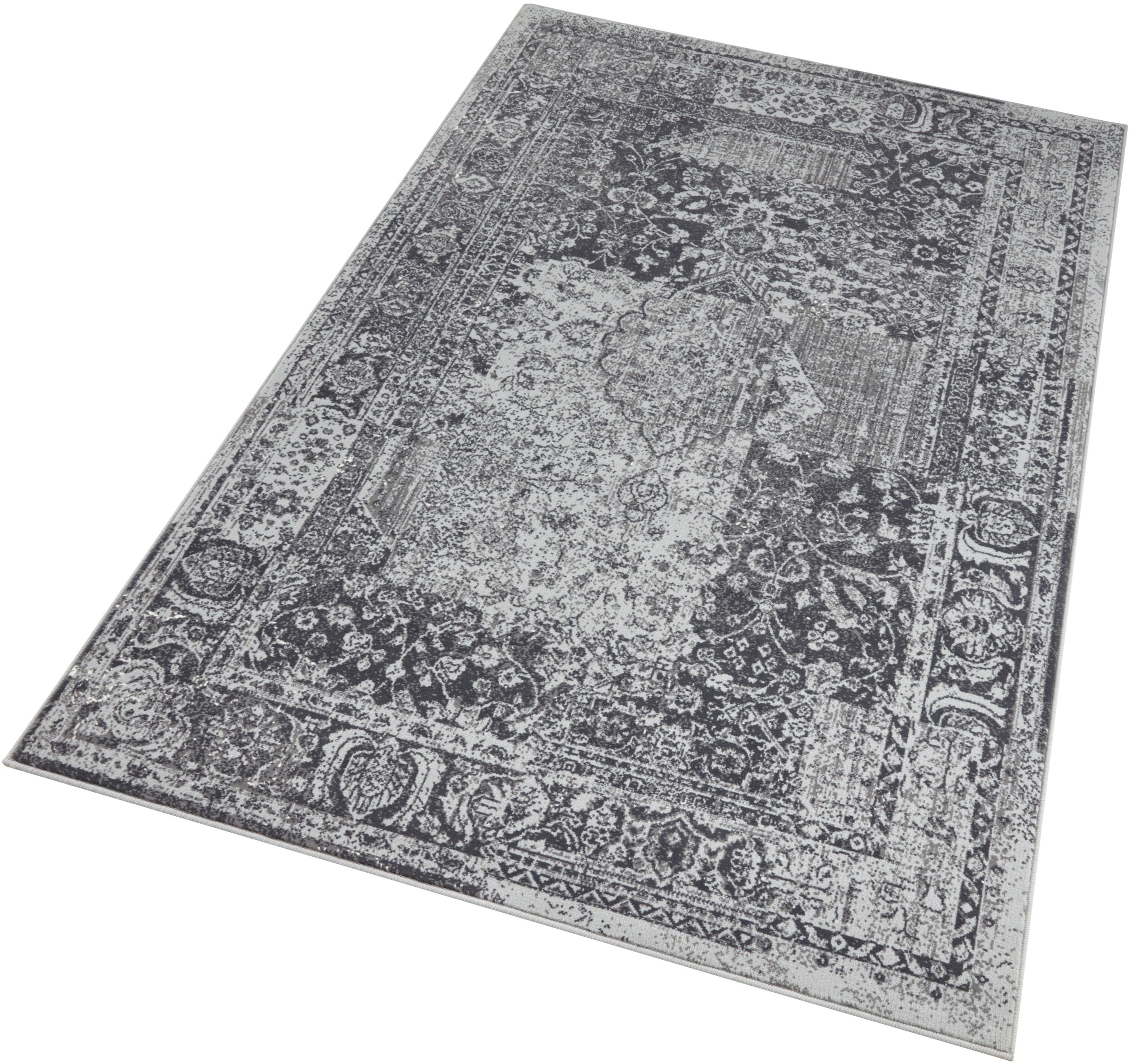 HANSE Home Teppich »Plume«, rechteckig, 9 mm Höhe, Kurzflor, orientalisches Design, Vintage Optik, Wohnzimmer, Schlafzimmer, Arbeitszimmer, Robust, Pflegeleicht, Gekettelt