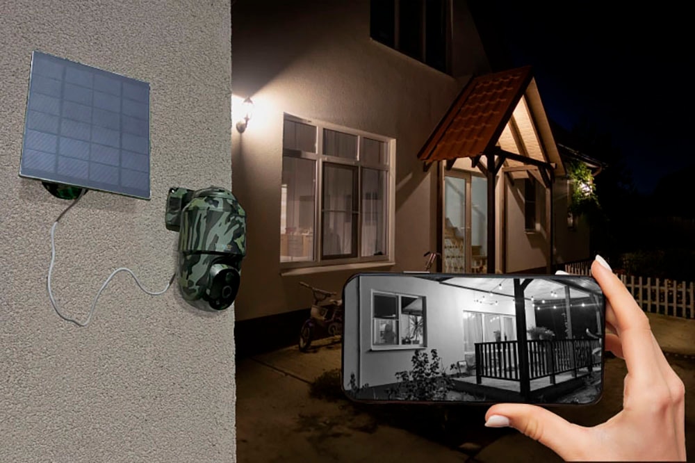 Technaxx Überwachungskamera »4G PT Dome TX-290 mit Solarmodul« Außenbereich