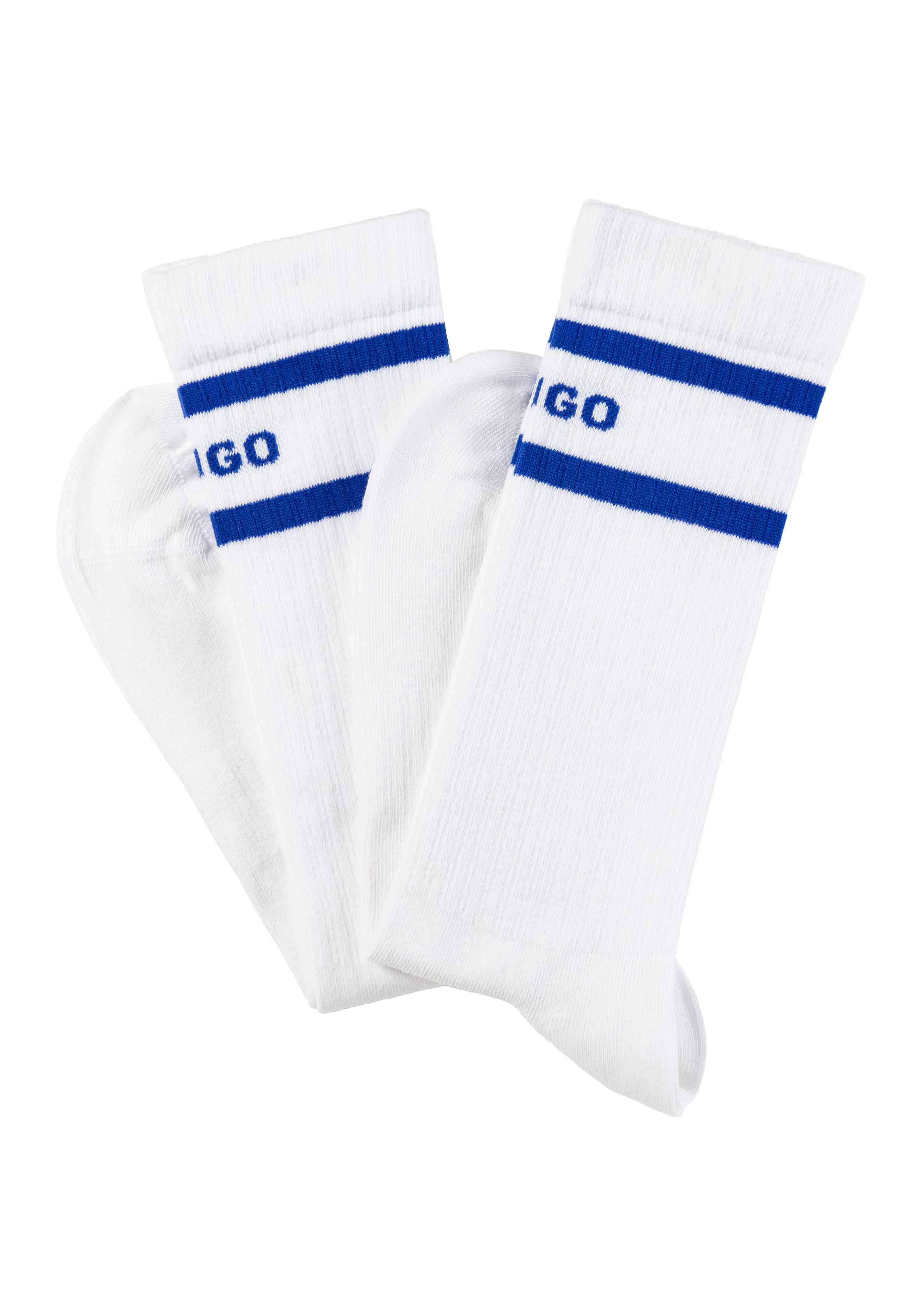 HUGO Blue Freizeitsocken »2P SK BLUE STRIPE CC«, (2 Paar), Unisex Sportsocken High