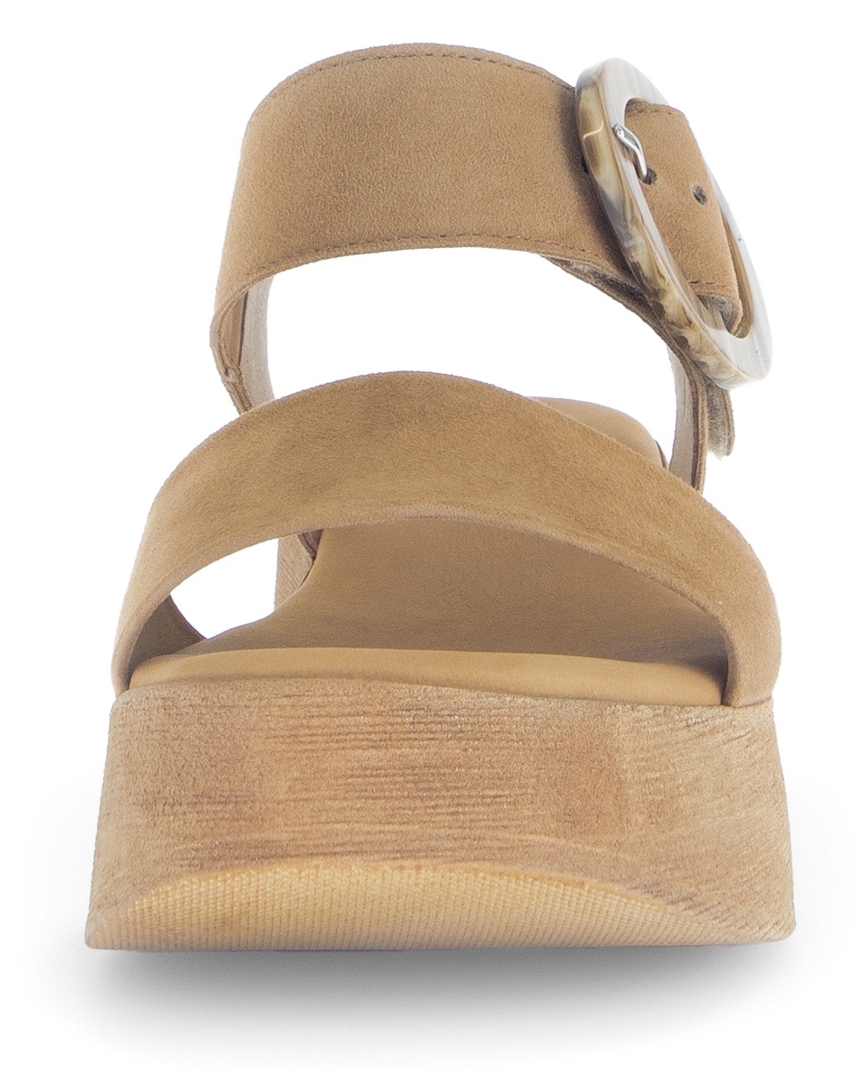 Gabor Sandalette, Sommerschuh, Riemchensandale mit Plateau in Holzoptik