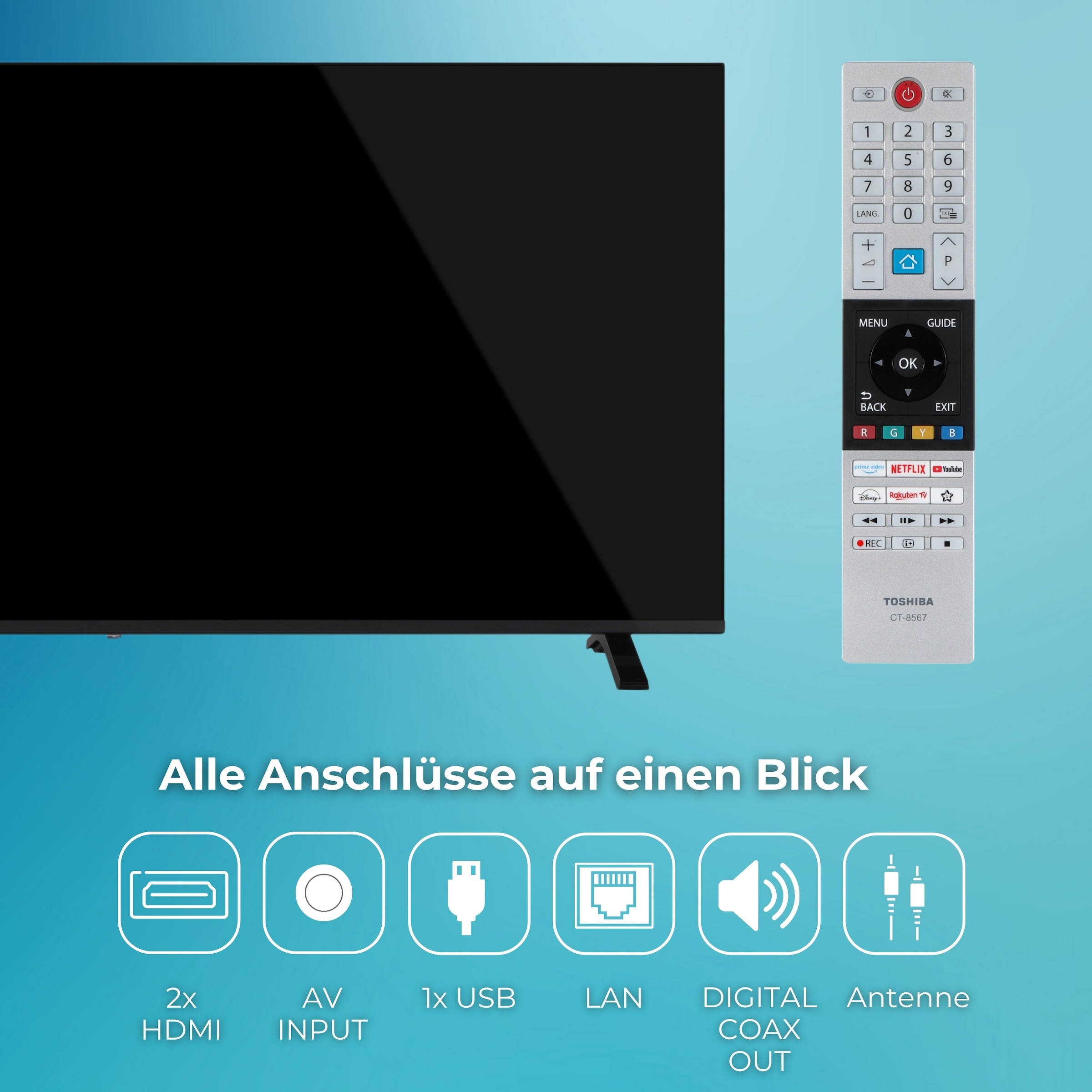 Toshiba LED-Fernseher »55UV1563DDW« 139 cm/55 ″ Smart-TV