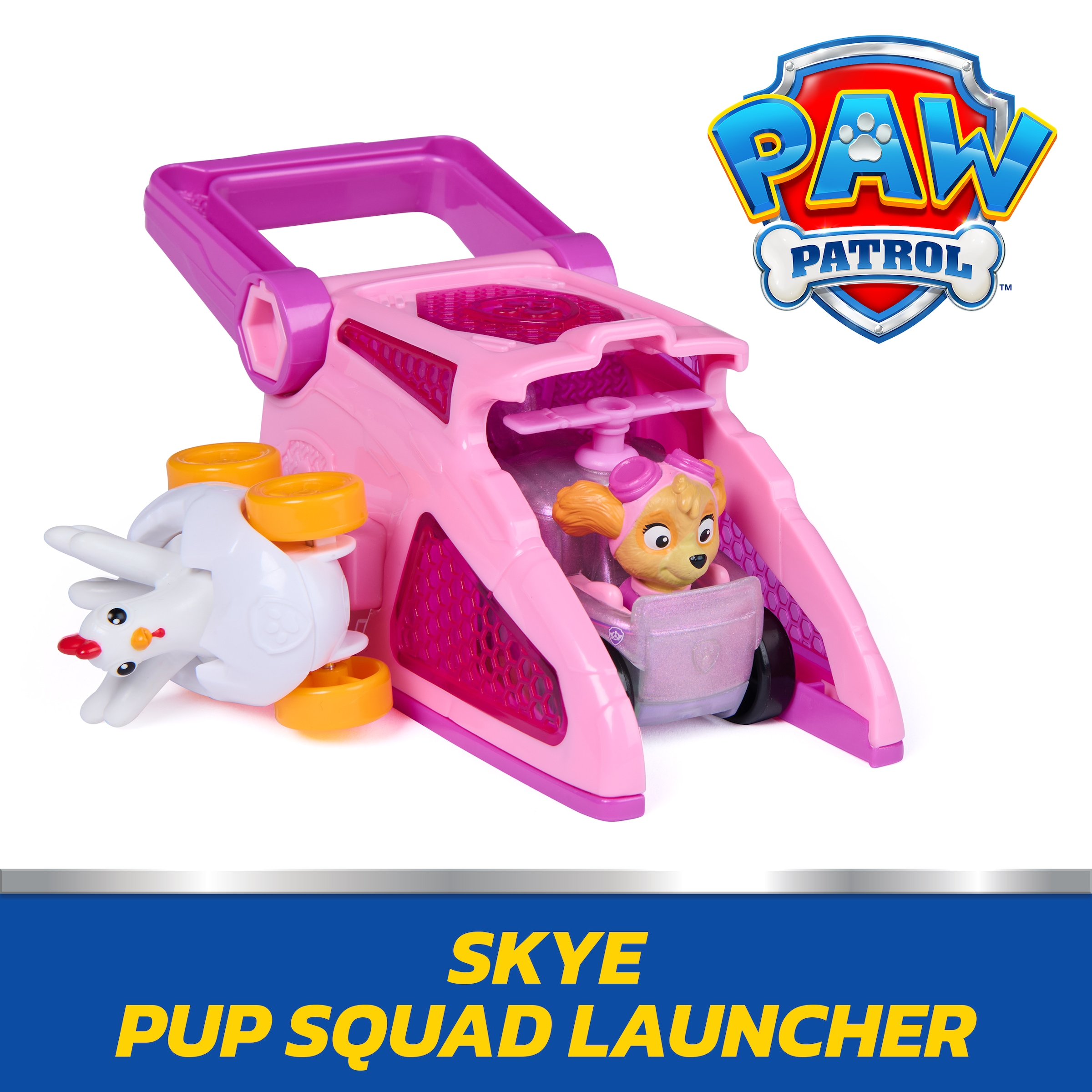 Spin Master Spielzeug-Auto »PAW Patrol – Pup Squad Launcher mit Skye & Henrietta Fahrzeugen«