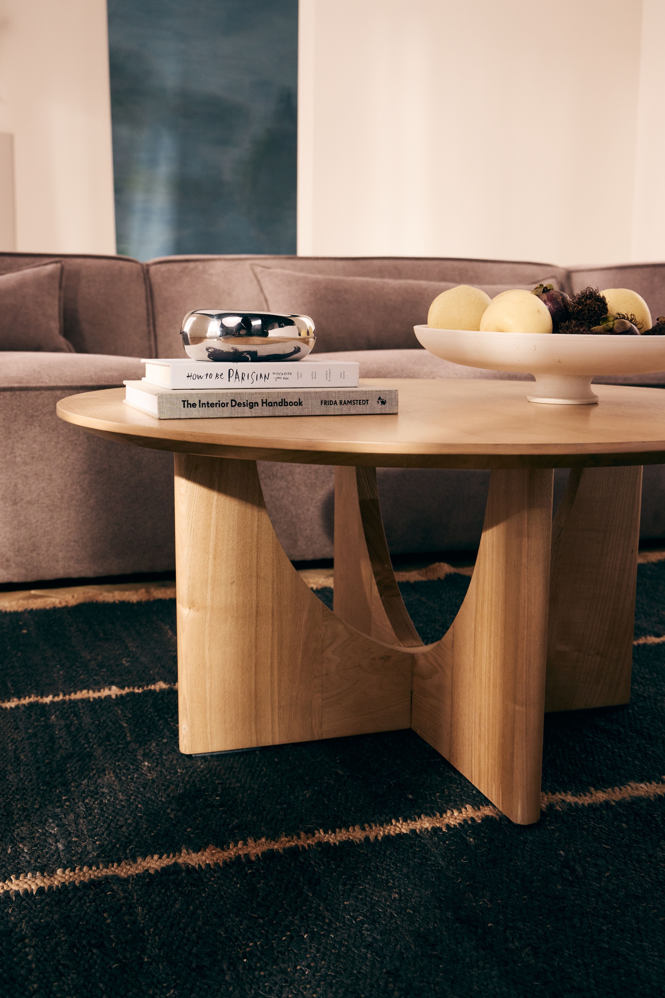 LeGer Home by Lena Gercke Couchtisch »Zirella« 1 Stk. tlg. massives Eschenholz, markantes Kreuzfuß-Design, Breite 85 cm