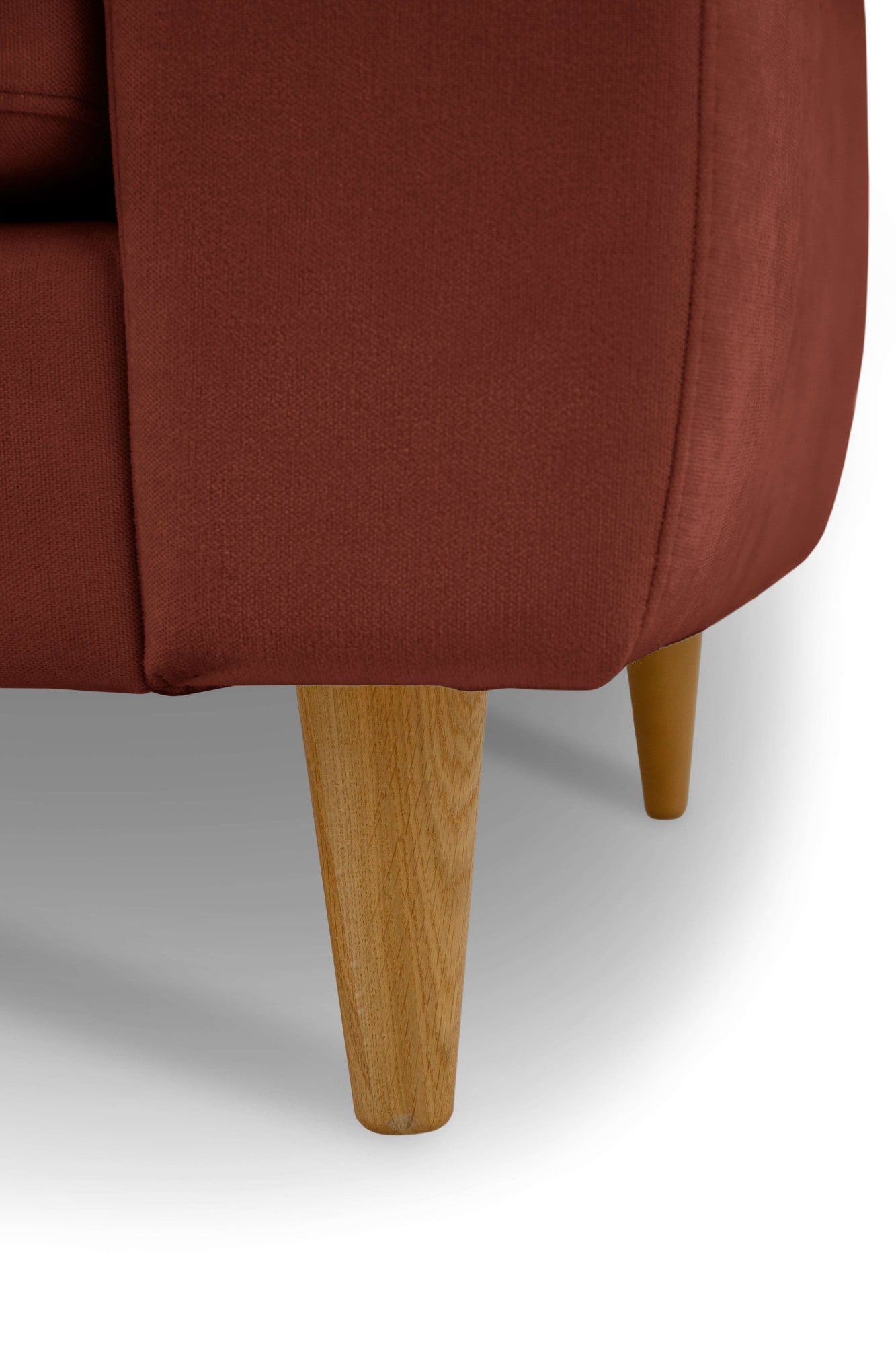 OTTO home 3-Sitzer »Finnian« 212 cm, Chenille-Bezug, Massivholzfüße mit eleganter Linienführung