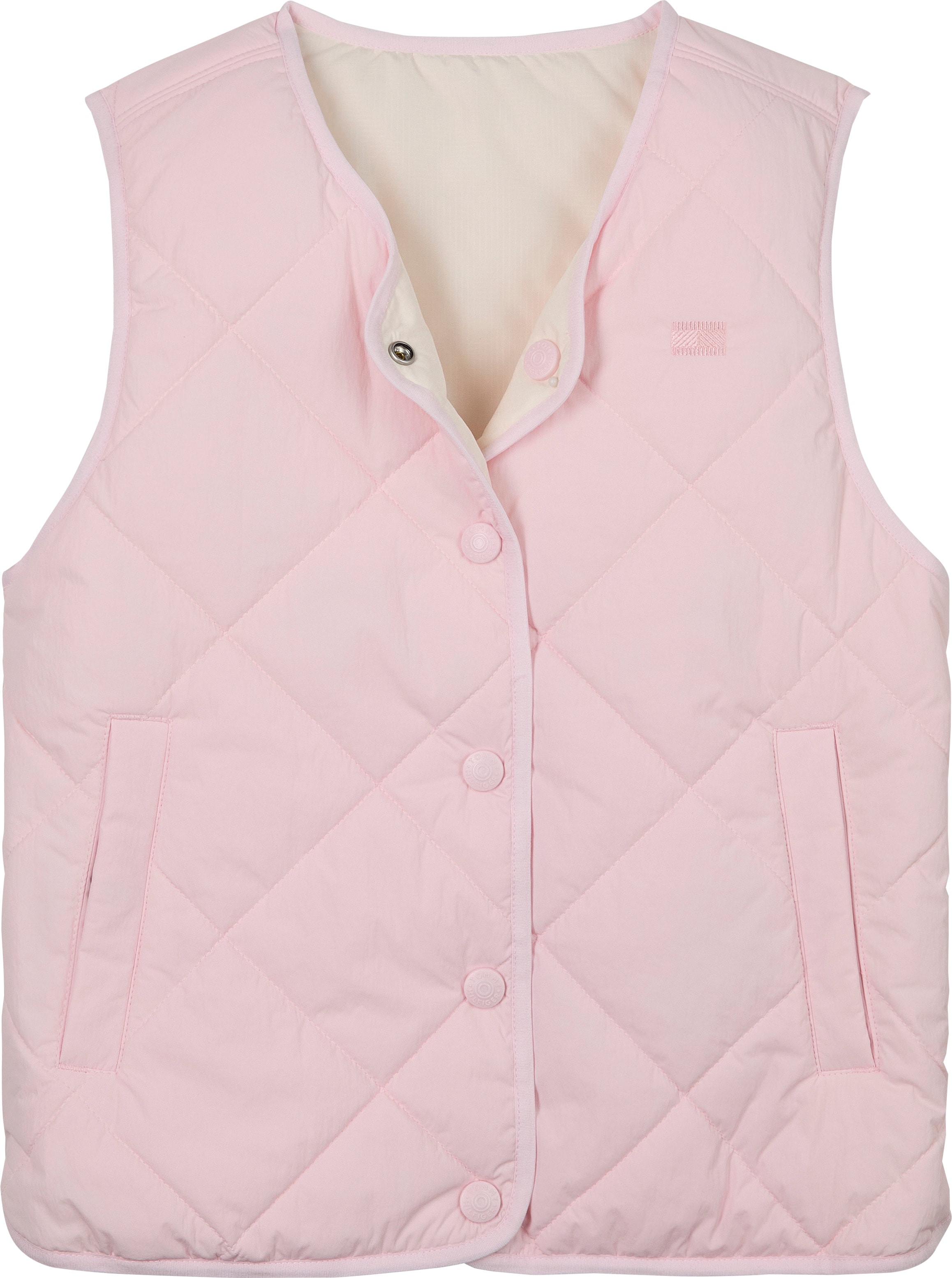 Tommy Hilfiger Wendeweste »REVERSIBLE QUILTED VEST«, für Kinder bis 16 Jahre, mit großen Druckknöpfen