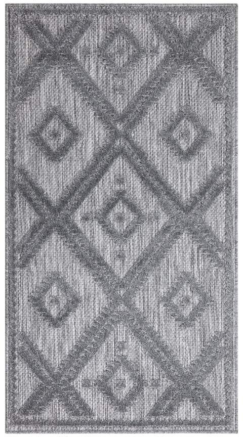 Carpet City Teppich »In-& Outdoorteppich Santorini 454, 3D-Effekt, Raute-Optik«, rechteckig, 5 mm Höhe, Wetterfest & UV-beständig für Terrasse, Balkon, Küche, Flur