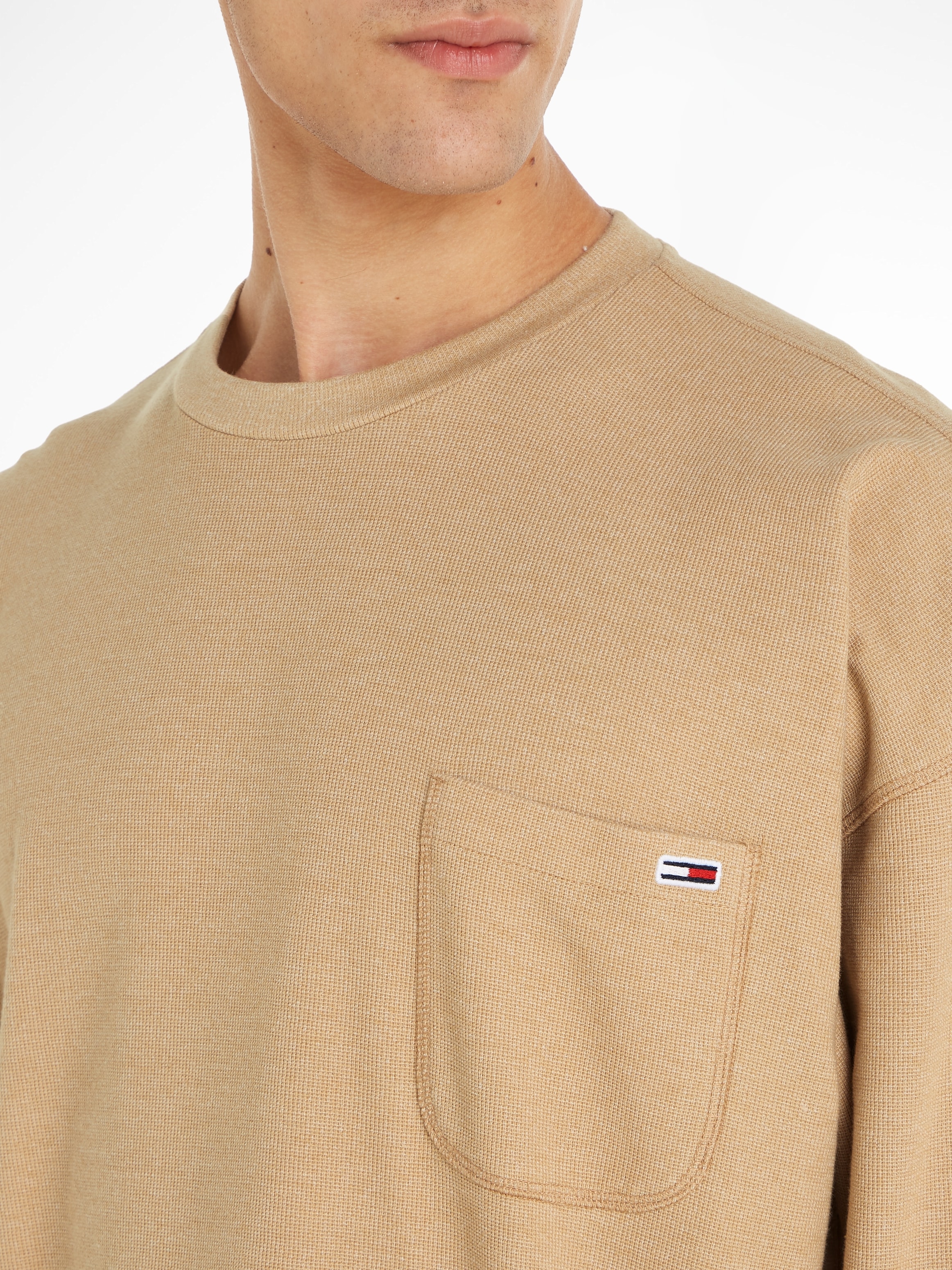 Tommy Jeans Langarmshirt »TJM RLX WAFFLE SNIT TEE«