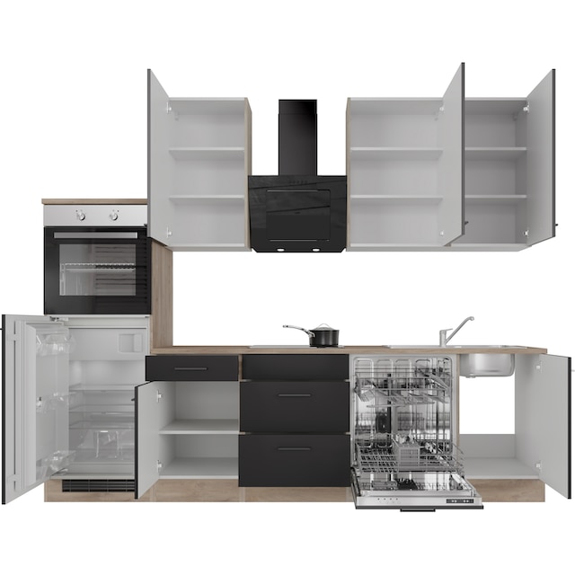 Flex-Well Küche »Capri«, mit und ohne E-Geräten erhältlich, Gesamtbreite  280 cm online bei OTTO